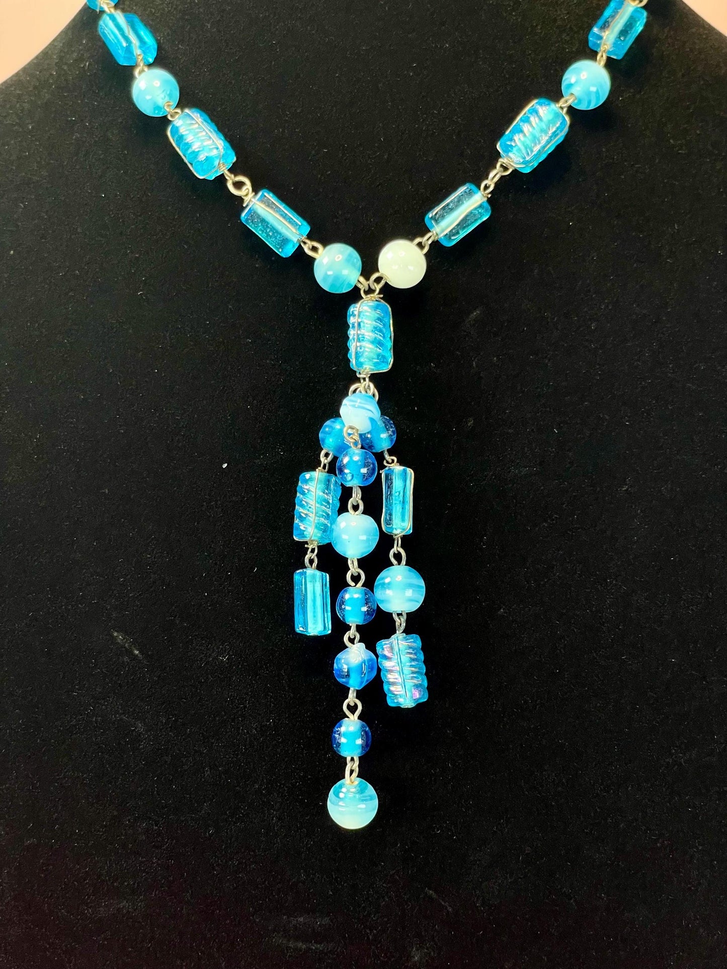 Fun Blue Beaded Necklace