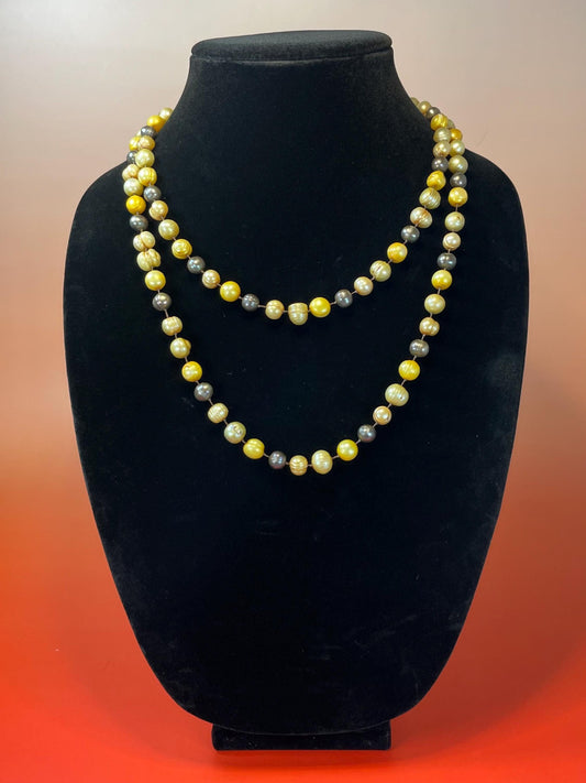 42 inch String of Multicoloured Freshwater Pearls