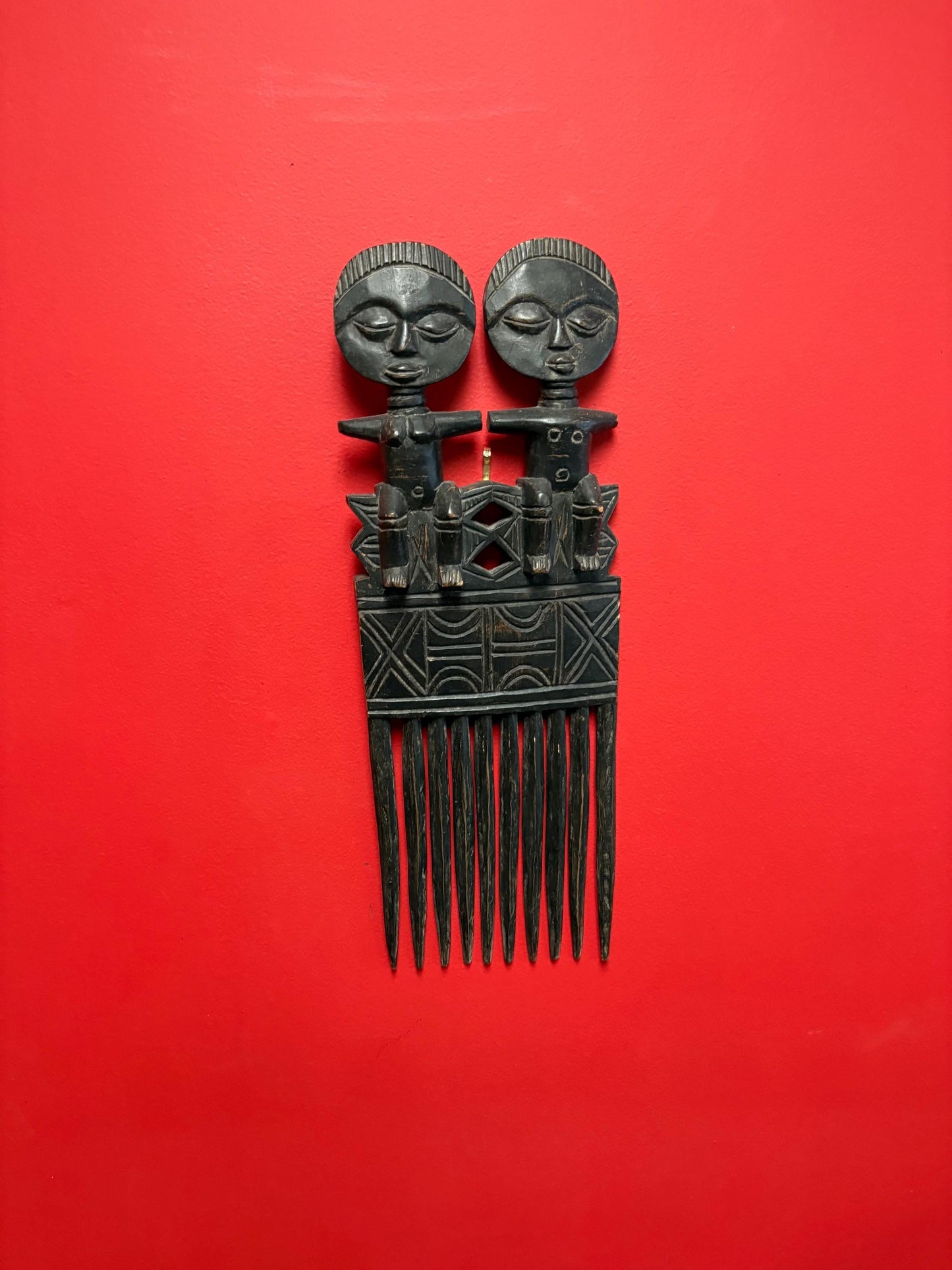 African Ashanti Huge amazing authentic African Ashanti comb  ready to hang  rare and beautiful 20 x 7.5“ wide  wow