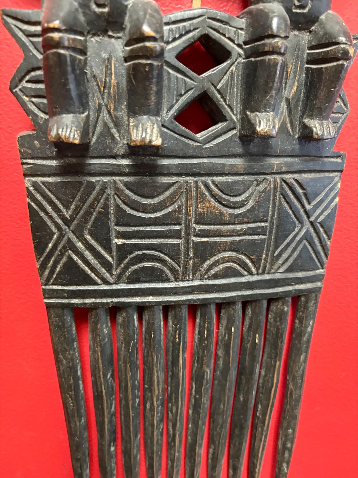 African Ashanti Huge amazing authentic African Ashanti comb  ready to hang  rare and beautiful 20 x 7.5“ wide  wow