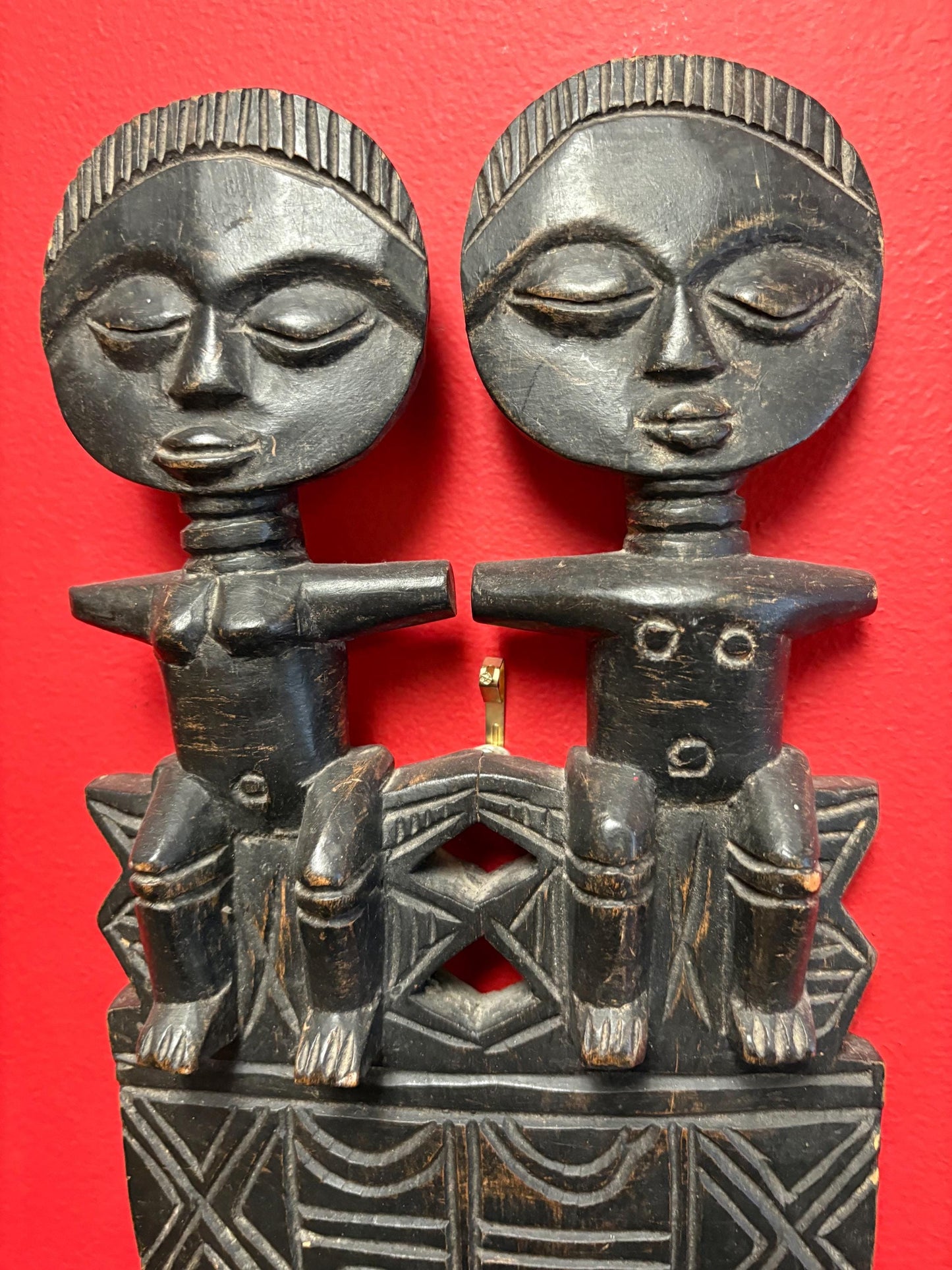 African Ashanti Huge amazing authentic African Ashanti comb  ready to hang  rare and beautiful 20 x 7.5“ wide  wow