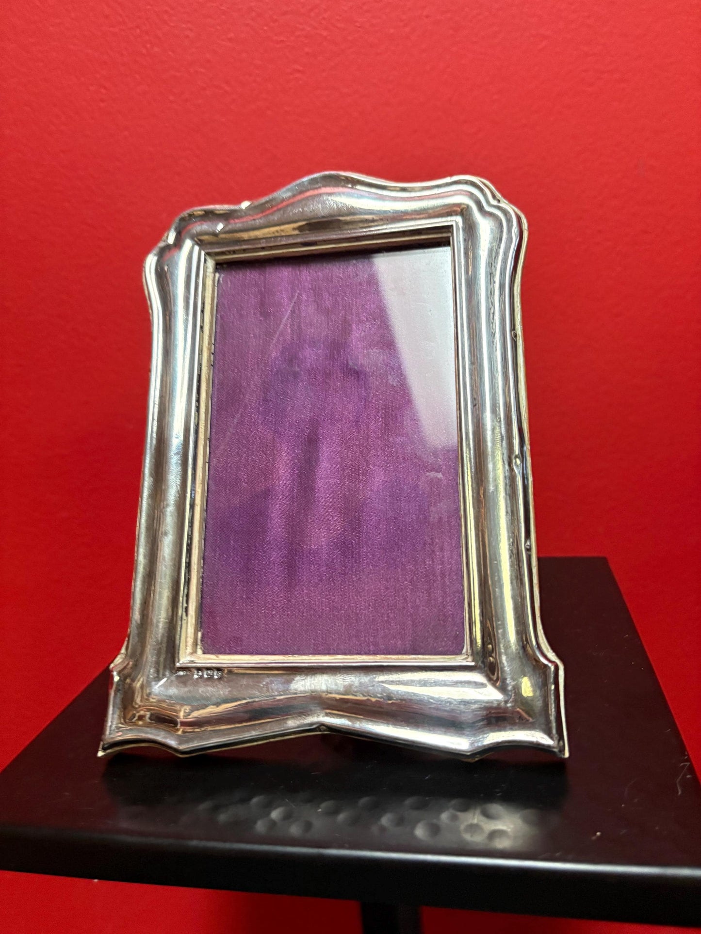 Beautiful English Sterling hallmarked sterling silver frame - 7 x 5 outside and 5 x 3 inside  good condition and great gift