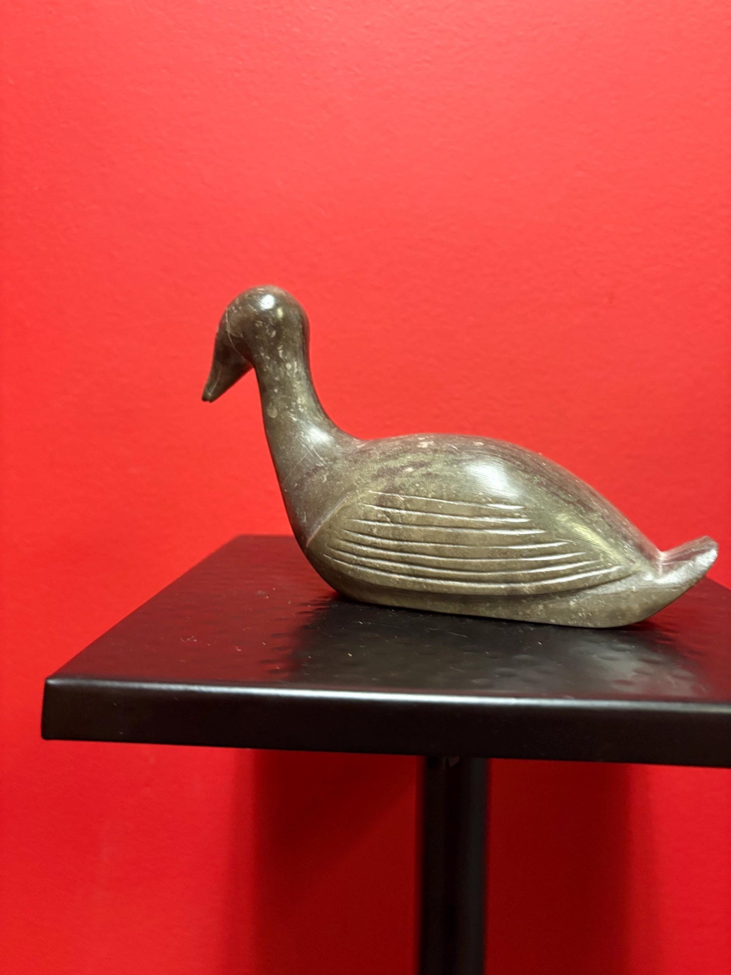 Signed soapstone indigenous Inuit 7 x 4 high bird  great condition and great value