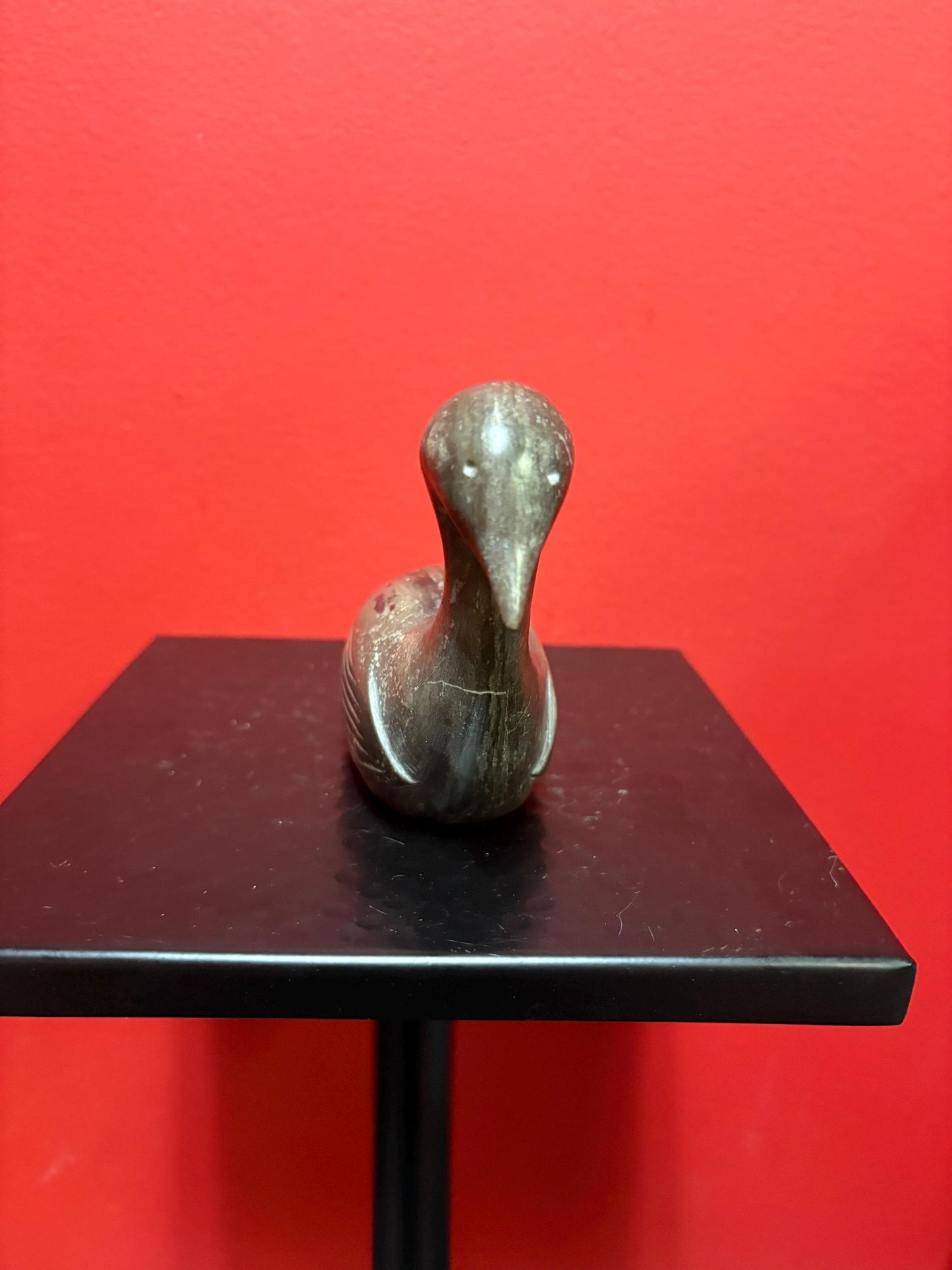 Signed soapstone indigenous Inuit 7 x 4 high bird  great condition and great value