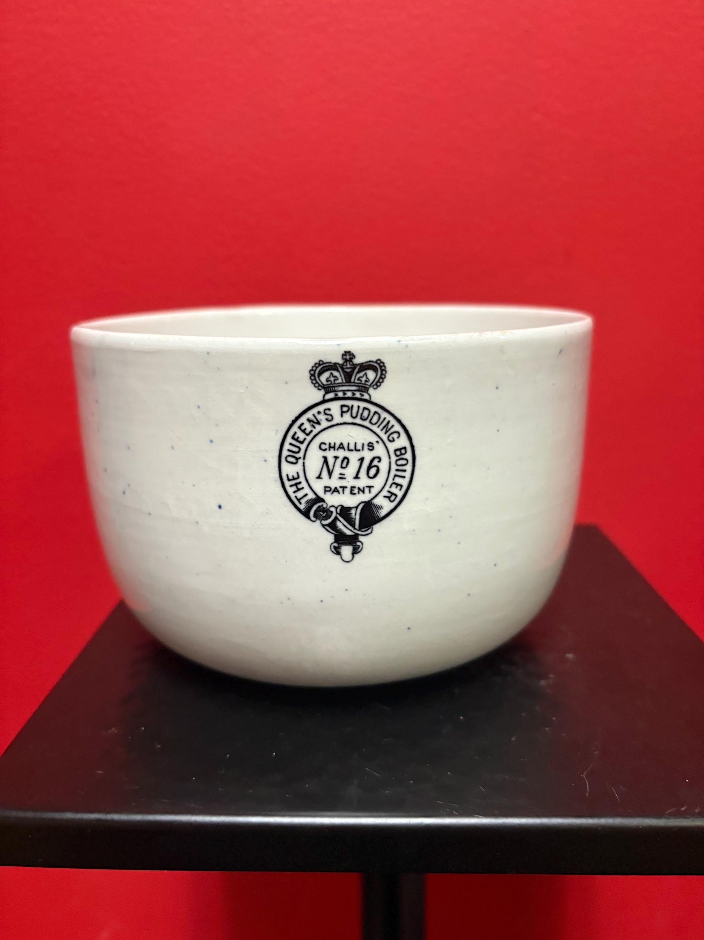 Spectacular large queens pudding  number 16 pottery white bowl  4 x 6“ wide  simply perfect amazing condition  great gift