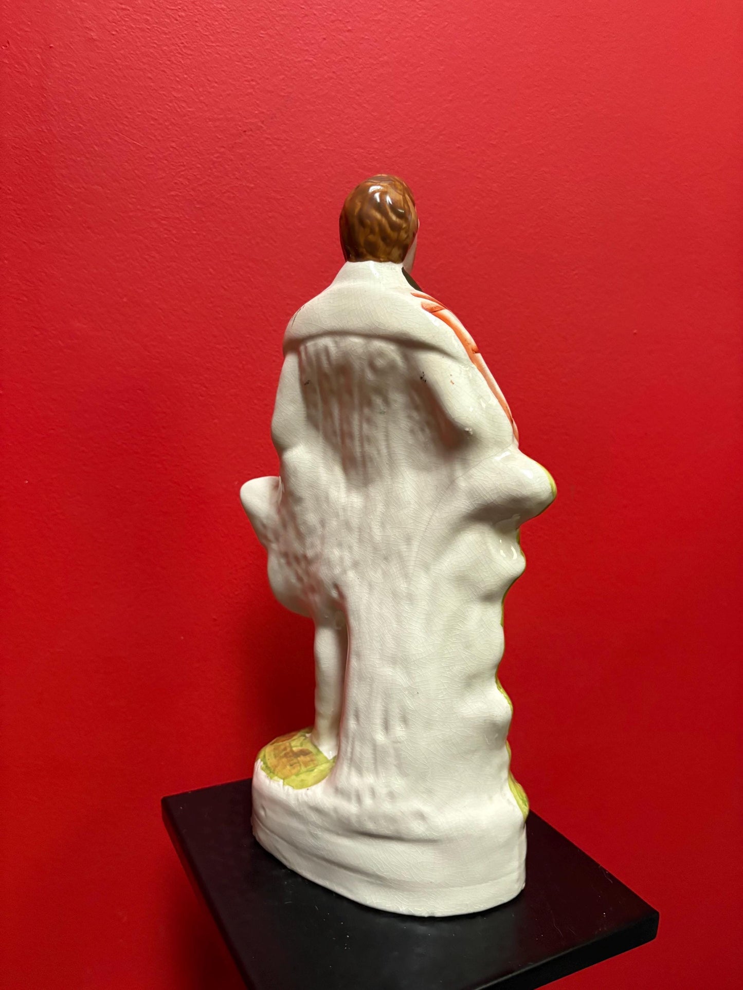 Staffordshire 13 inch tall statue of ROBBIE BURNS  great condition  1870s  beautiful imagery