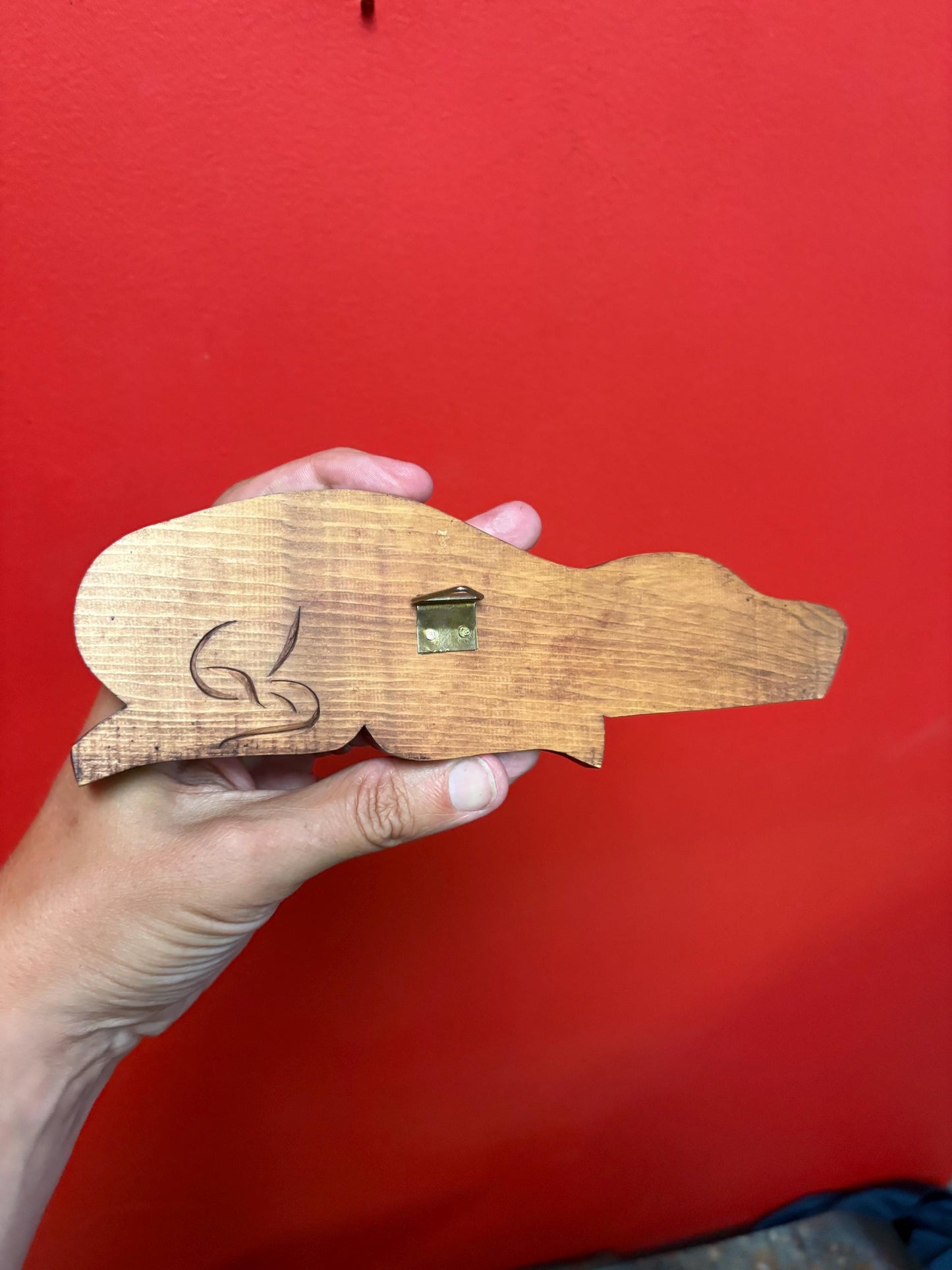 Gino Seward Indigenous First Nations cedar 9 x 3 inch frog plaque wonderful detail -