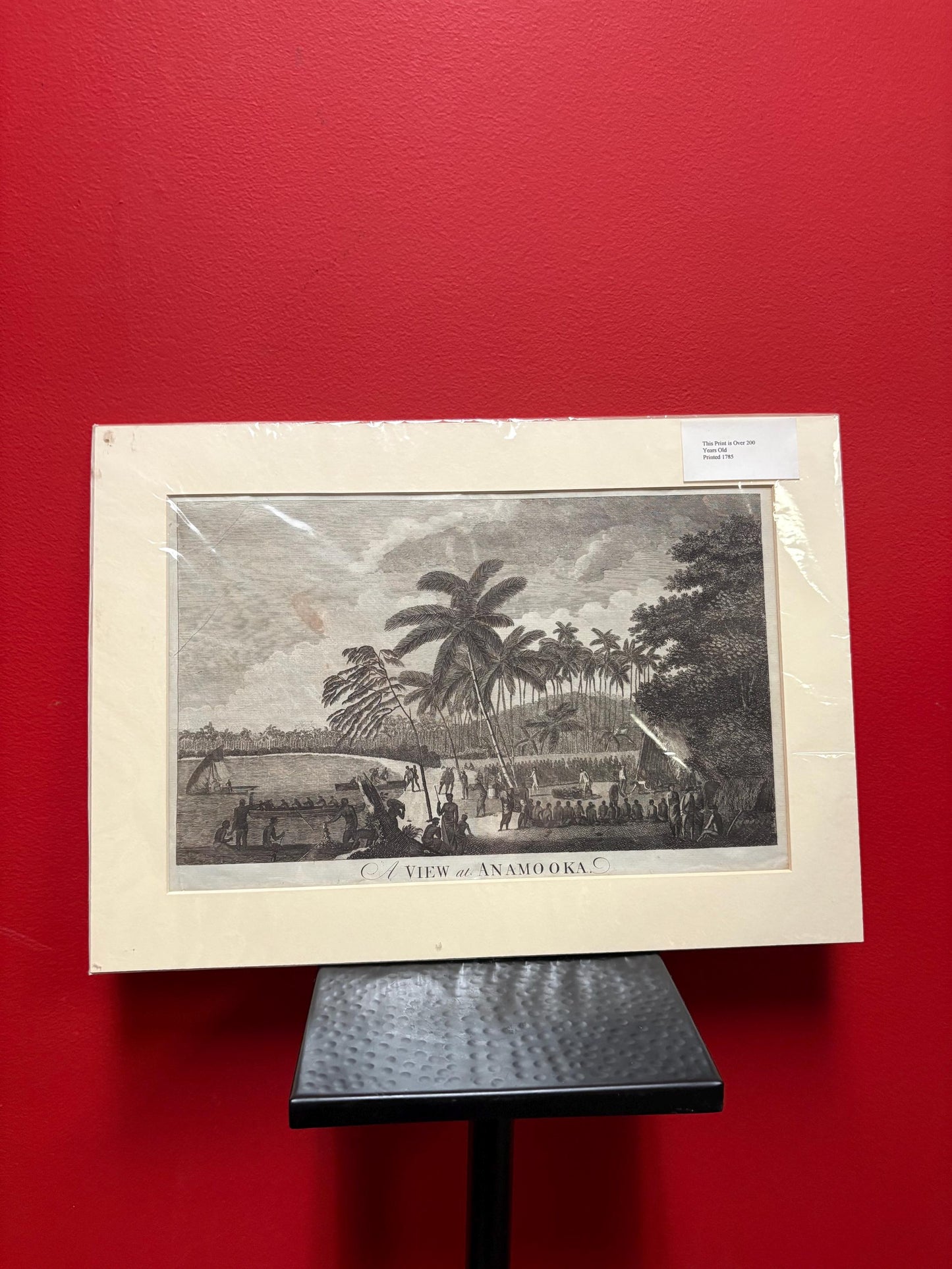 Fabulous 1785 original Captain Cook print in Matte  18 x 12“  from cool collection