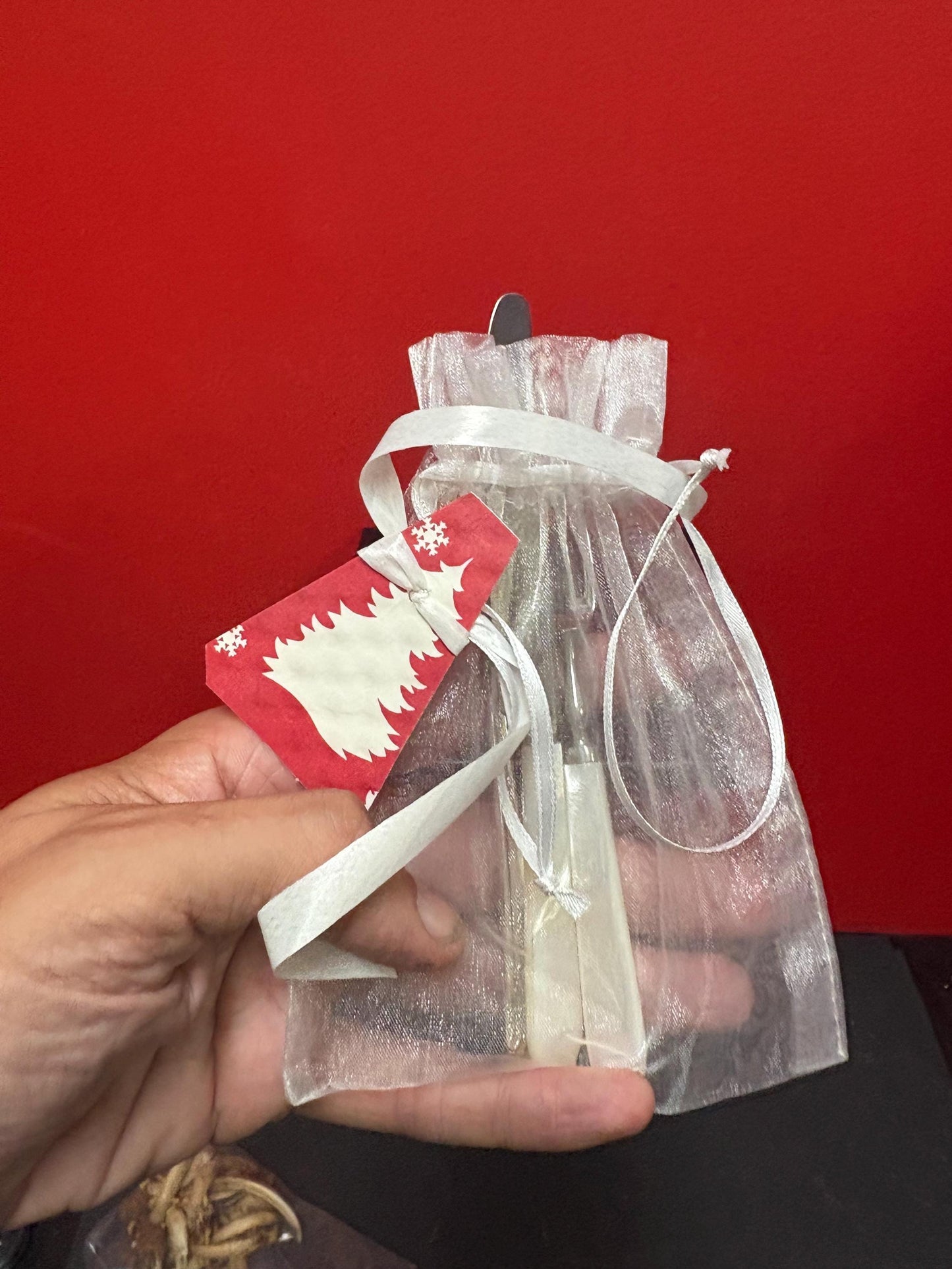 Beautiful English silver CHARCUTERIE knife and forks with mother of pearl handles  5 inches long  great gift