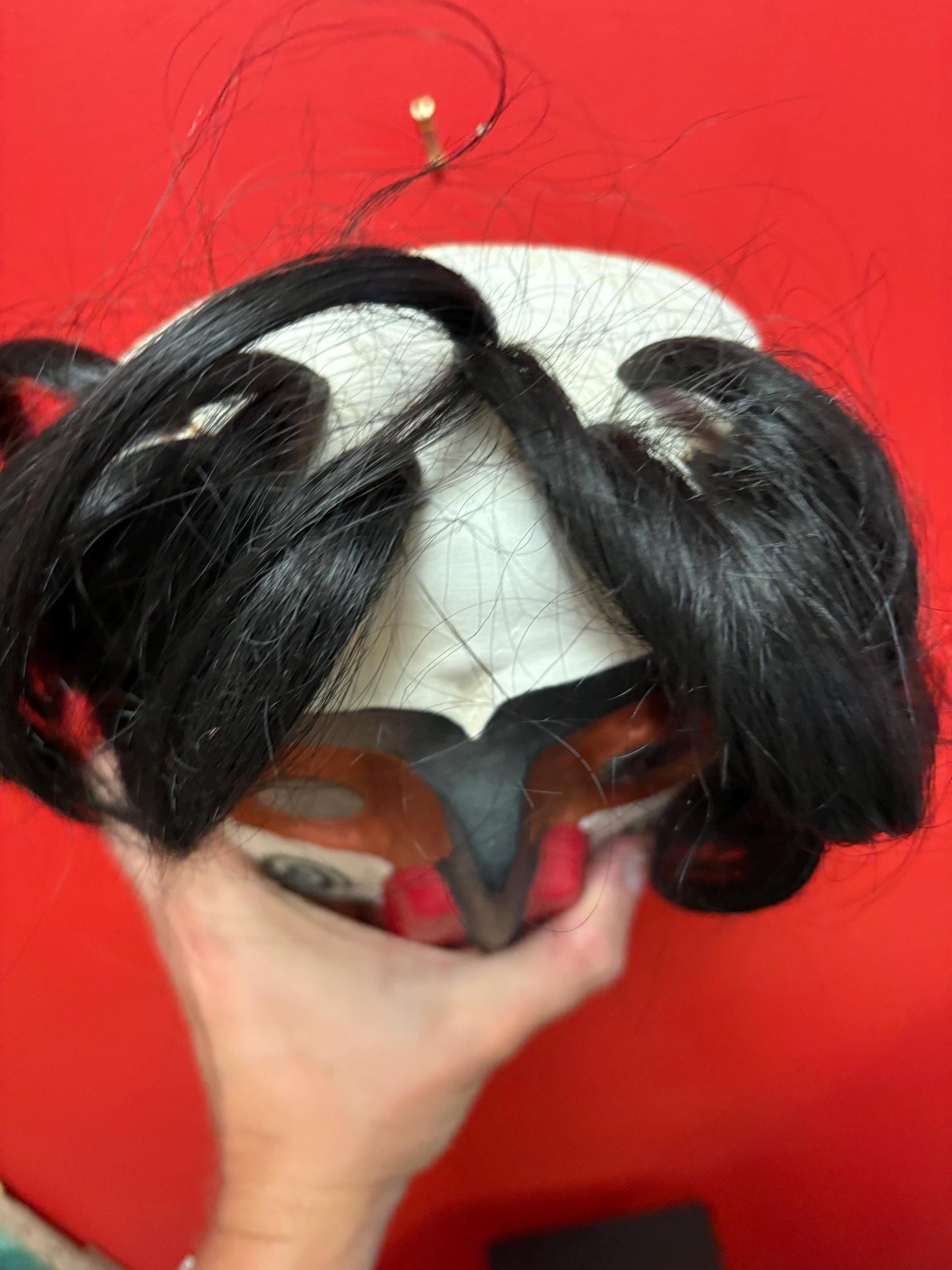 stunning indigenous first nation pacific  north Northwest coast signed mask 13 x 7  Derek Georgeson- great abalone features  wow price