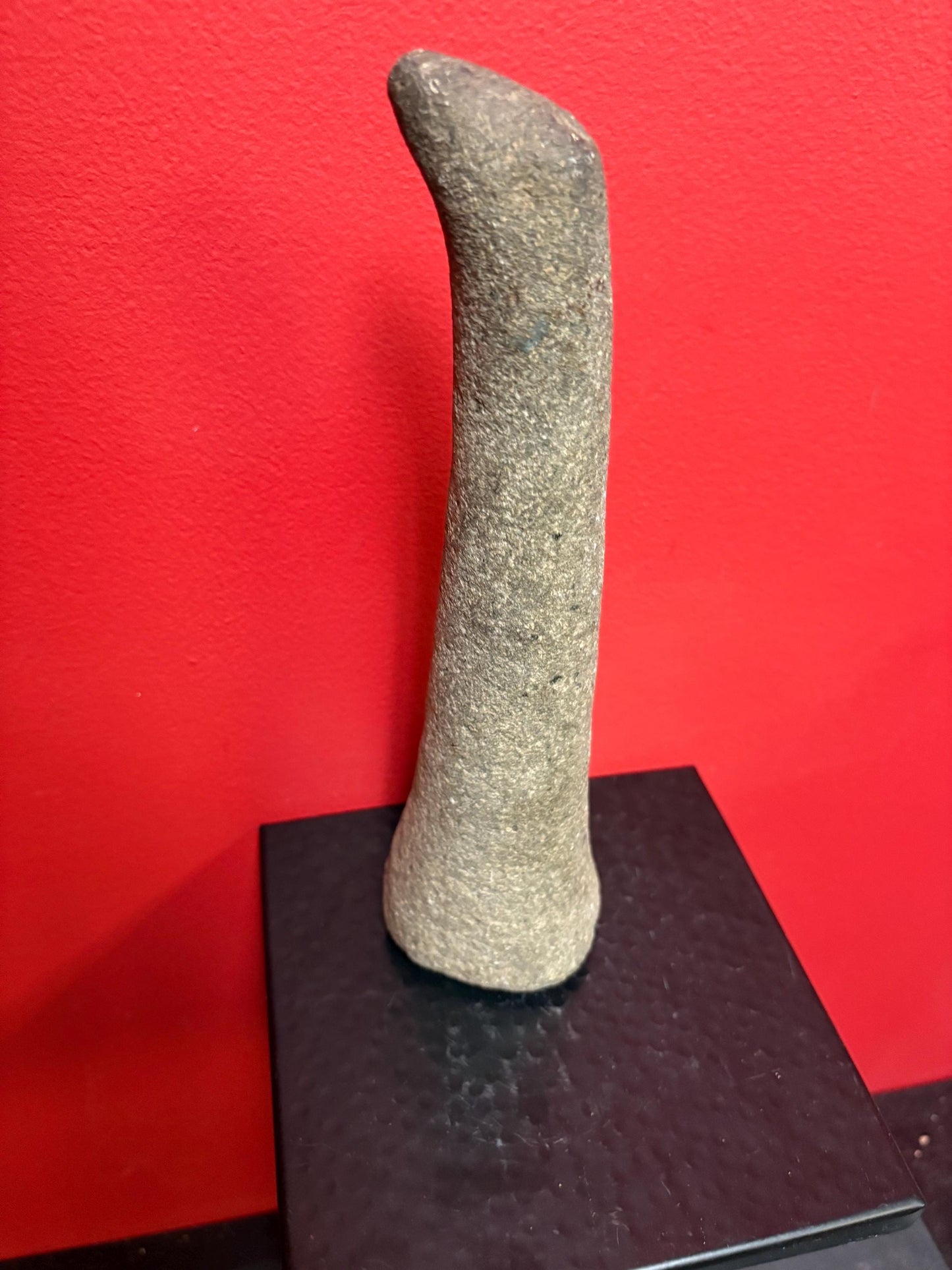 Rare authentic antique indigenous, first nations British Colombian Stone Plummet tool - great condition and 12 inches long  fabulous shape