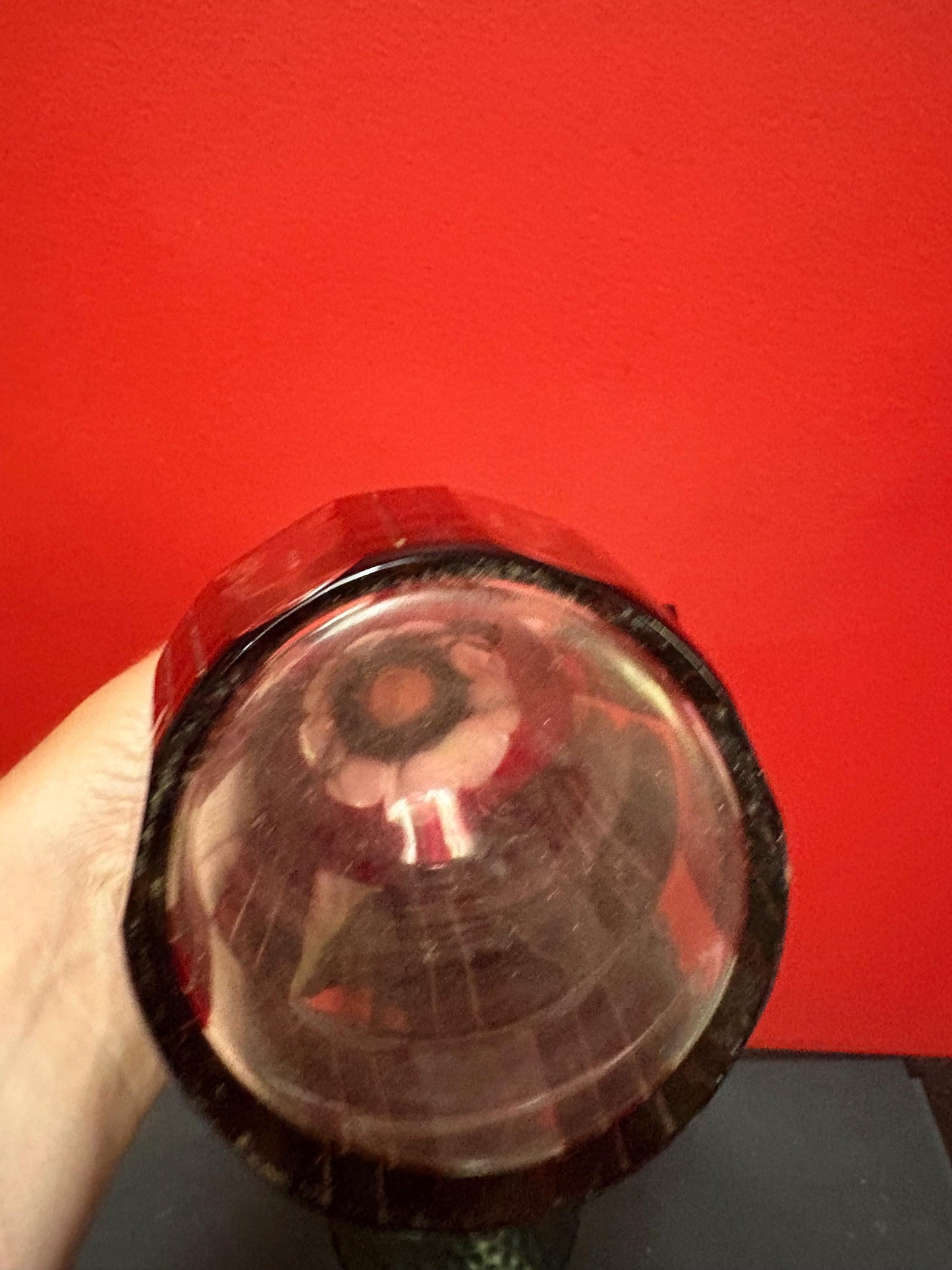 Beautiful 10 inch high  English Victorian antique Ruby cut crystal decanter in lovely condition  perfect to use or gift