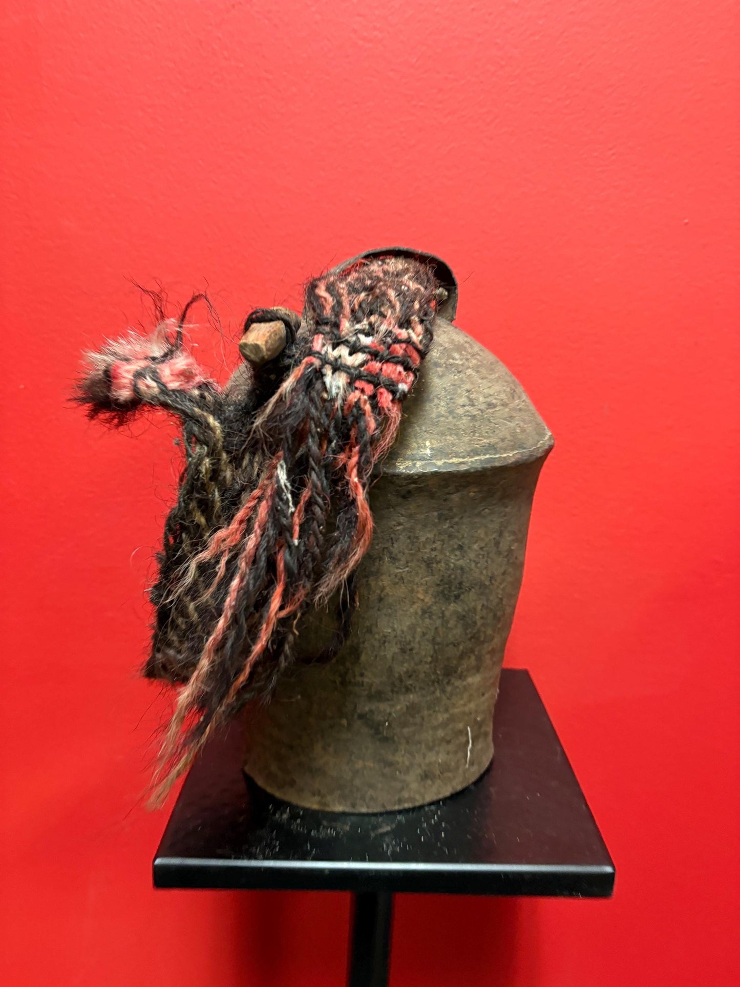 Stunning authentic early antique Nepalese Temple Bell  10 inches tall with additional rope  amazing sound  value priced and perfect gift