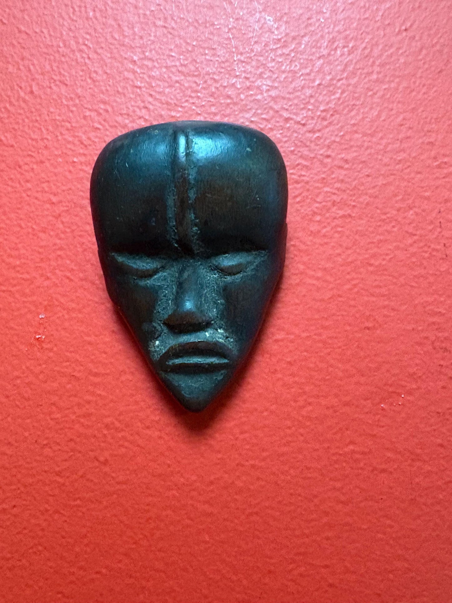 Beautiful 3 inch African antique miniature Dan mask  amazing size and quality - great value and great gift - ready to hang