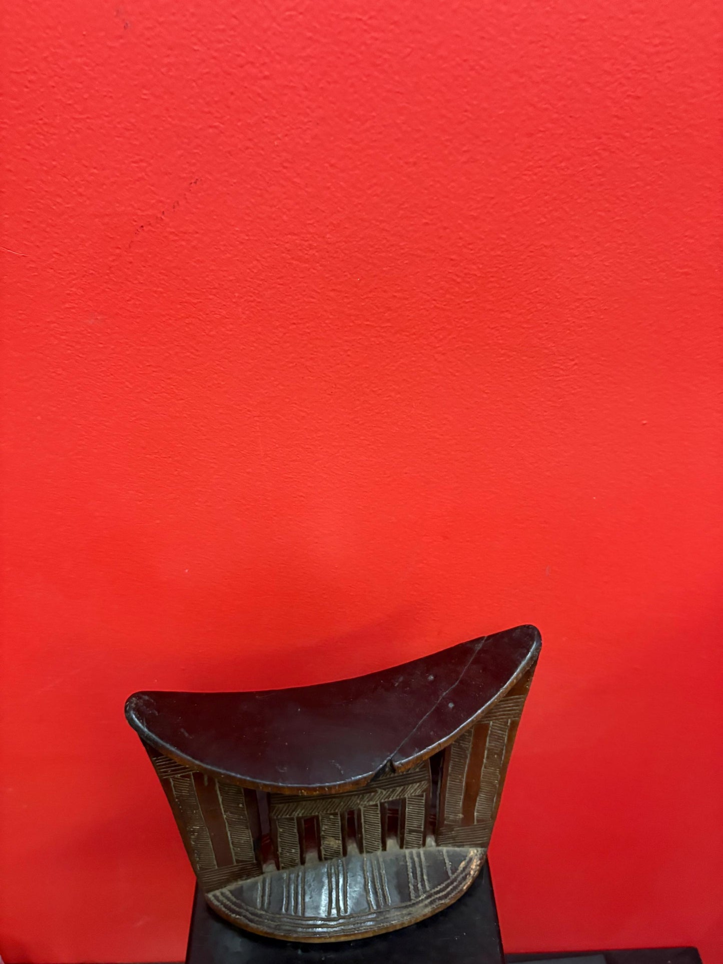 Stunning African 9 x 8 tall antique Ghana neck rest  authentic rare piece  wow - wonderful patina and great for collection or gift