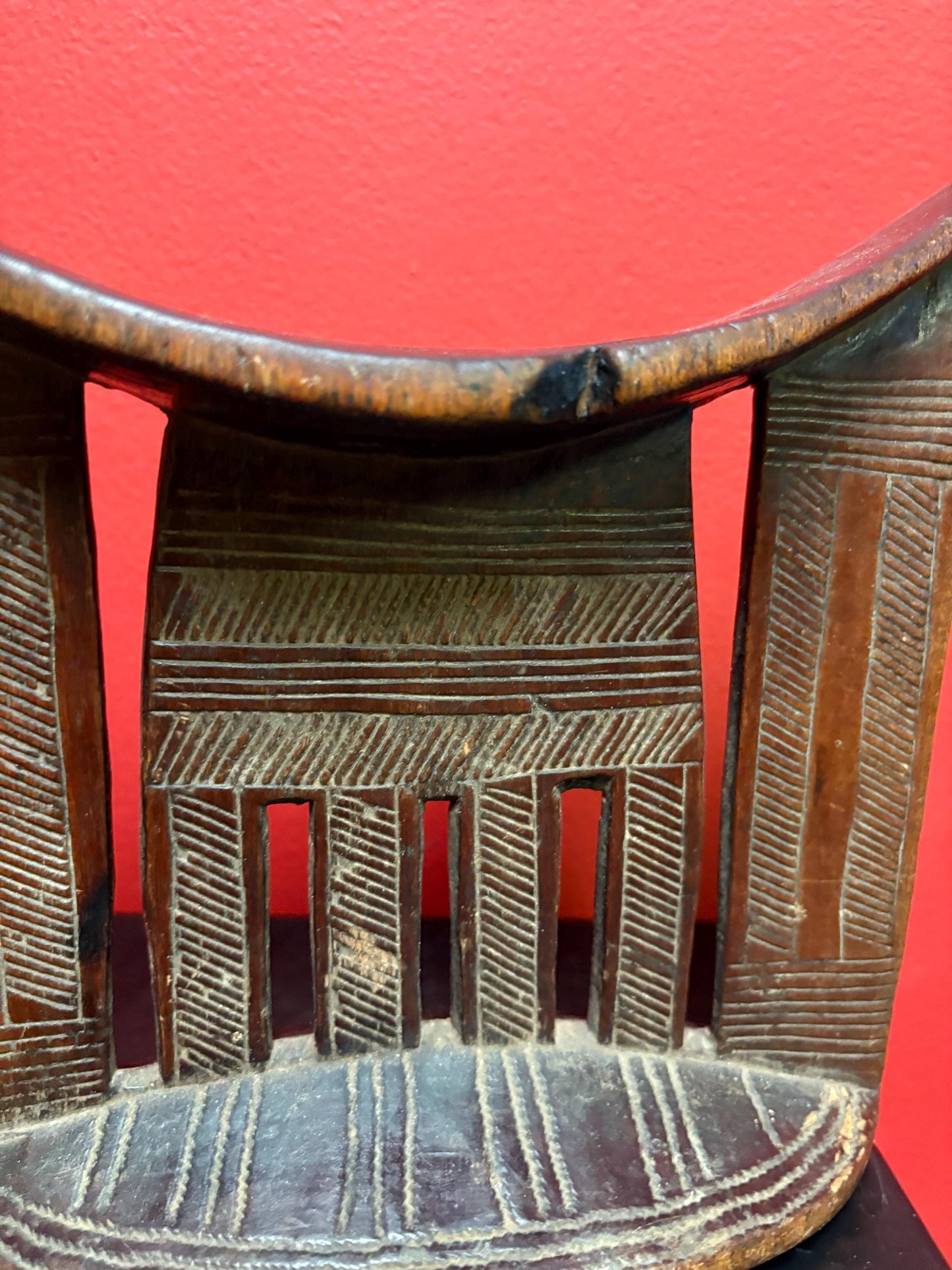 Stunning African 9 x 8 tall antique Ghana neck rest  authentic rare piece  wow - wonderful patina and great for collection or gift