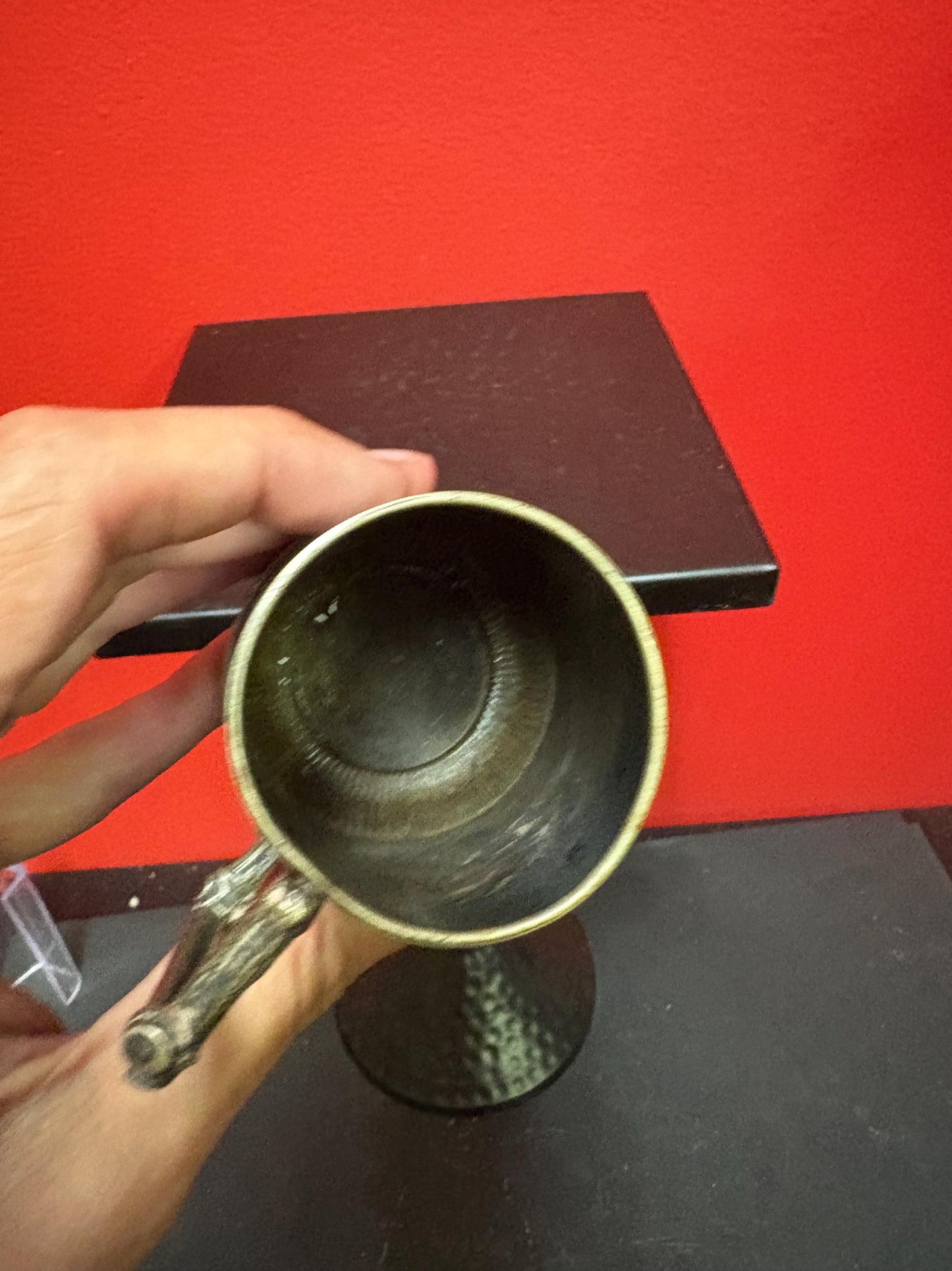 Beautiful English Victorian christening mug - silver plated with an absolute regal elegance  4 inch tall  perfect gift and good value