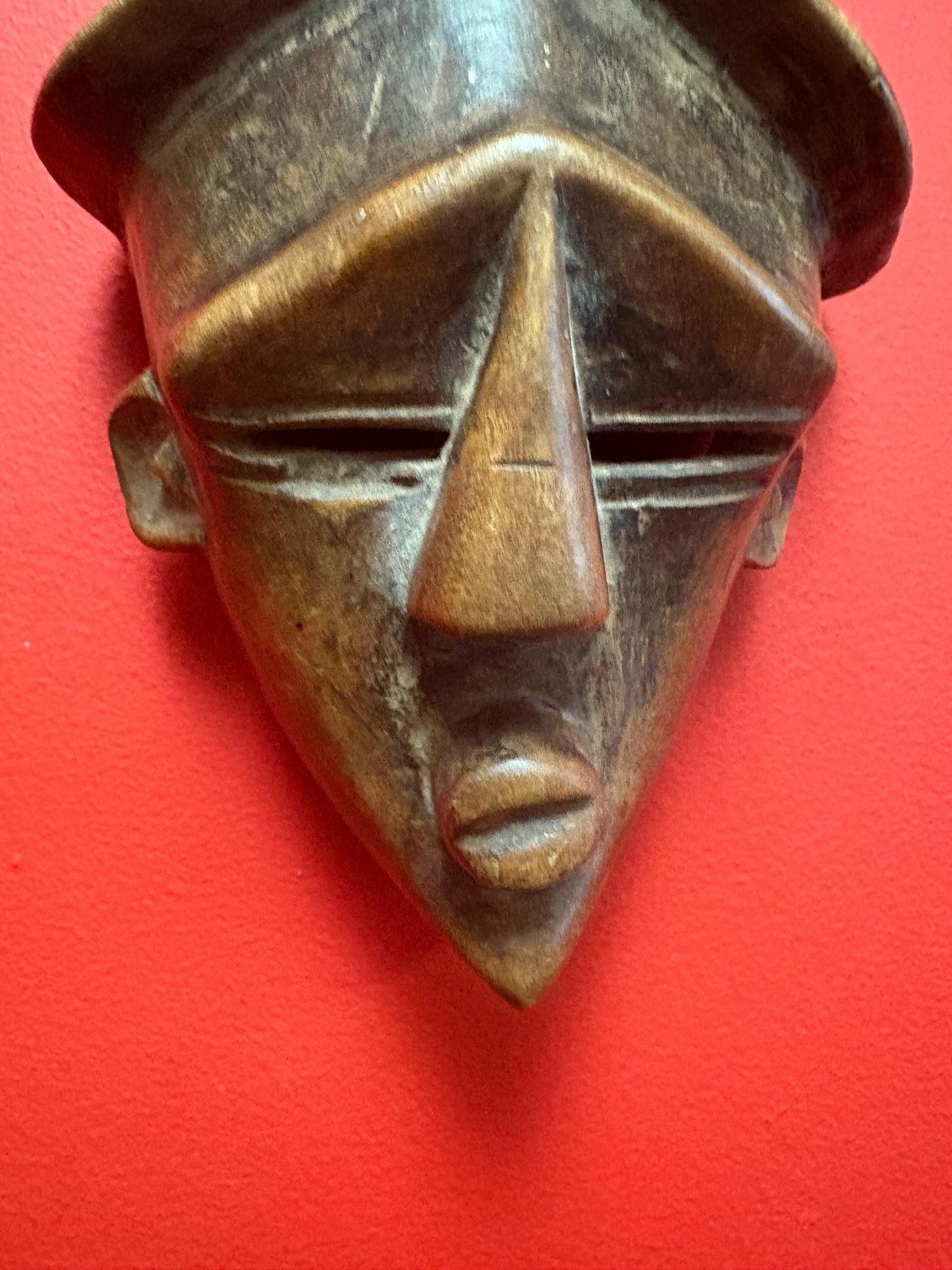Beautiful antique African Liberia DAN mask 8 x 5 1/2 wide  great condition ready to hang