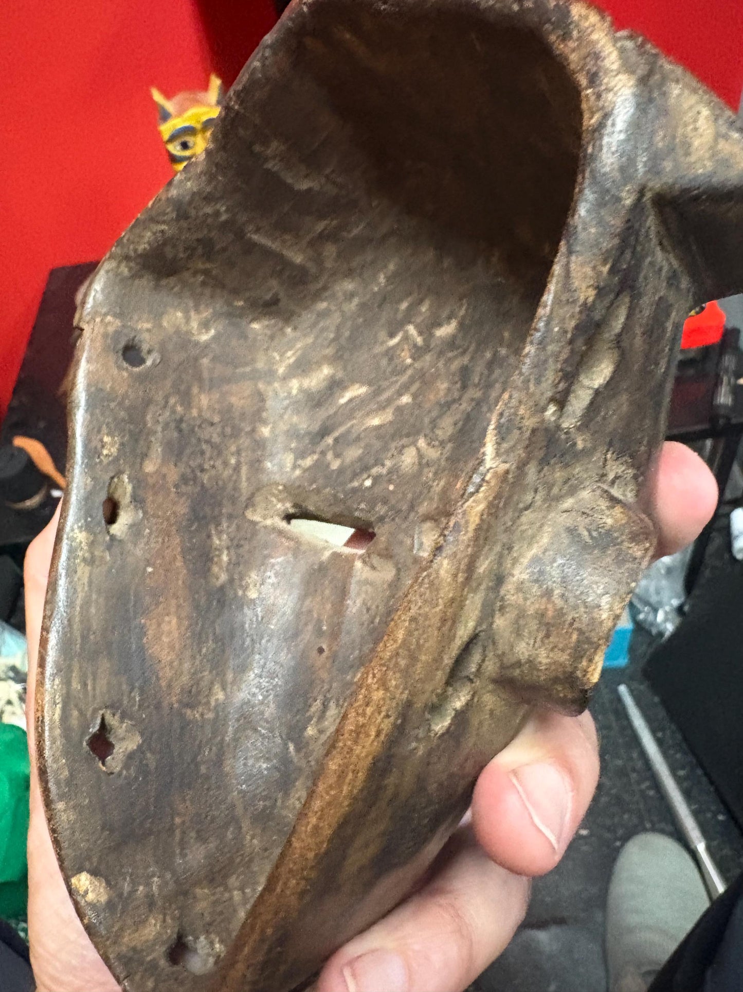 Beautiful antique African Liberia DAN mask 8 x 5 1/2 wide  great condition ready to hang