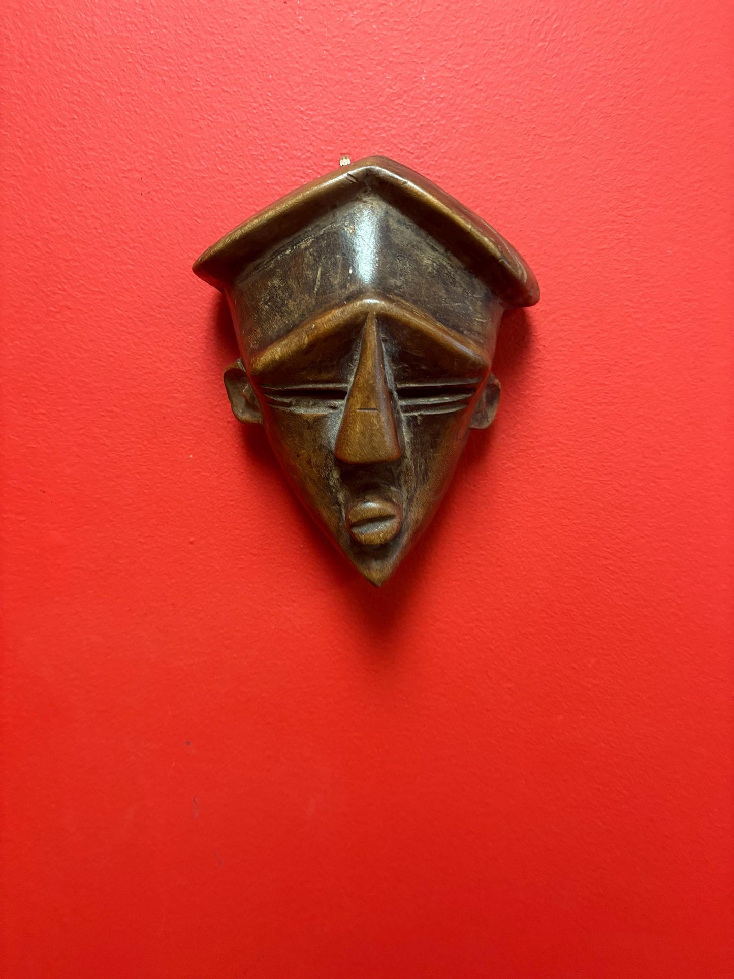 Beautiful antique African Liberia DAN mask 8 x 5 1/2 wide  great condition ready to hang