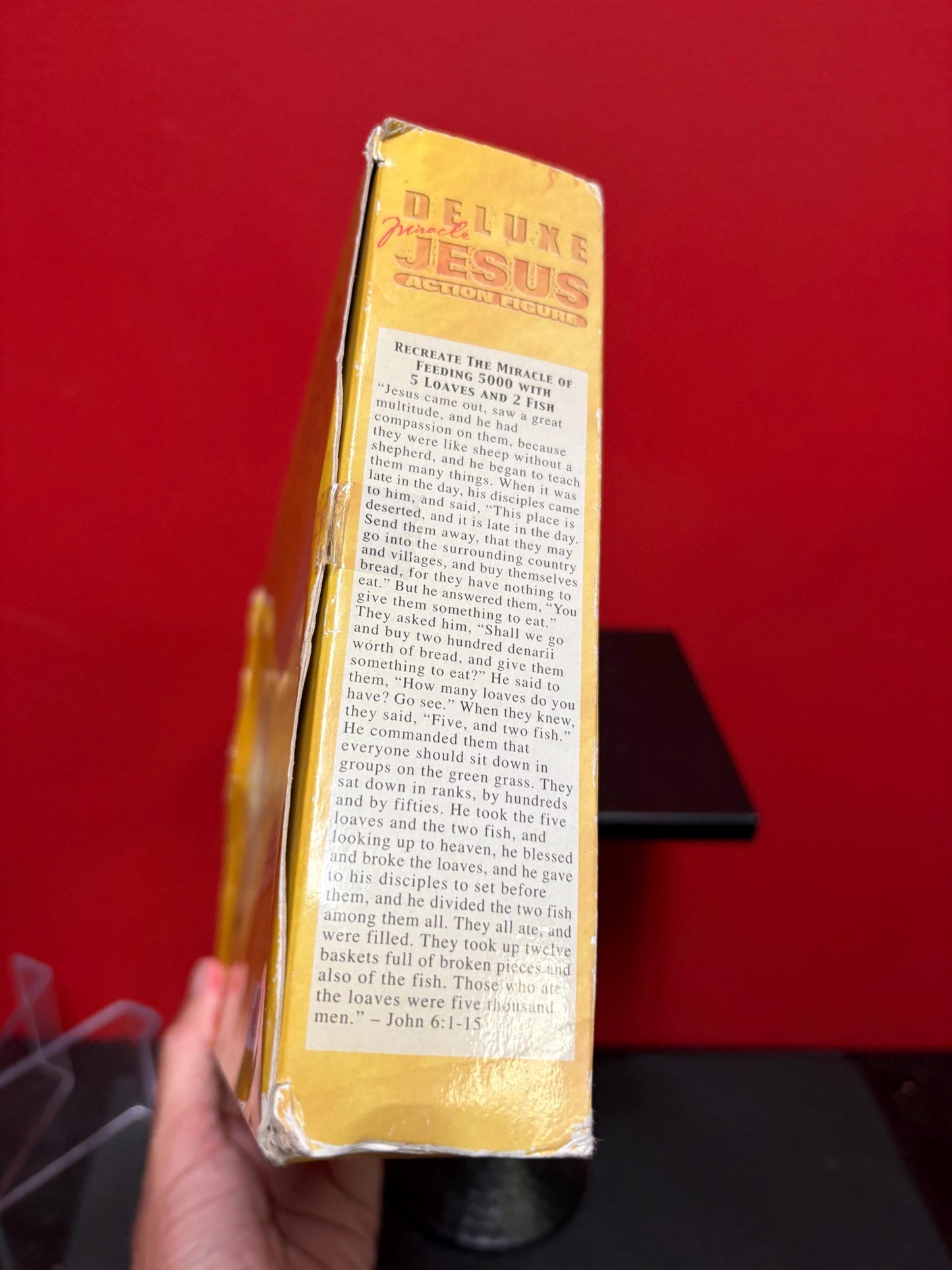 Super cool miracle Jesus action figure in original box  box in used condition  great gift and great value