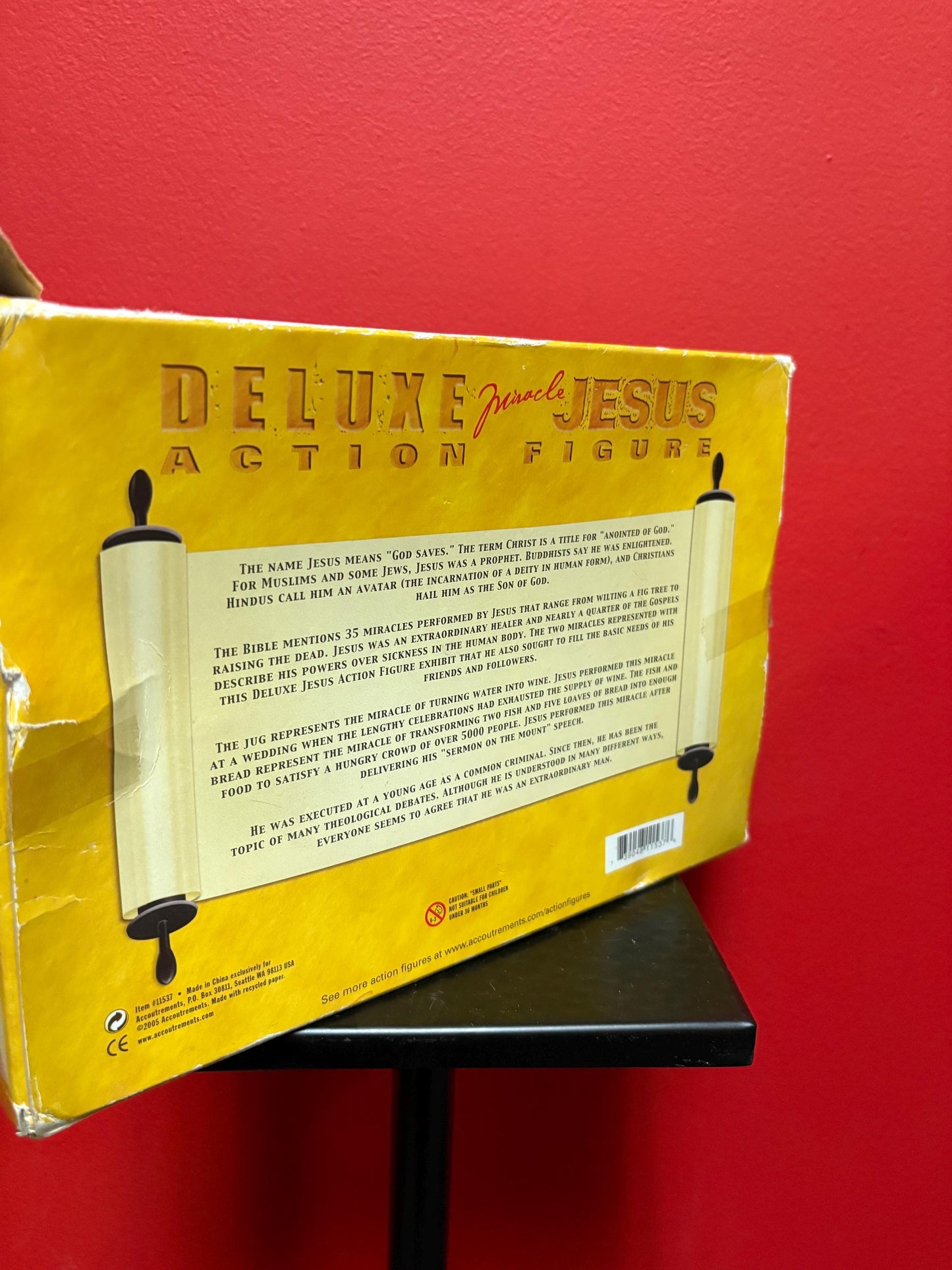 Super cool miracle Jesus action figure in original box  box in used condition  great gift and great value