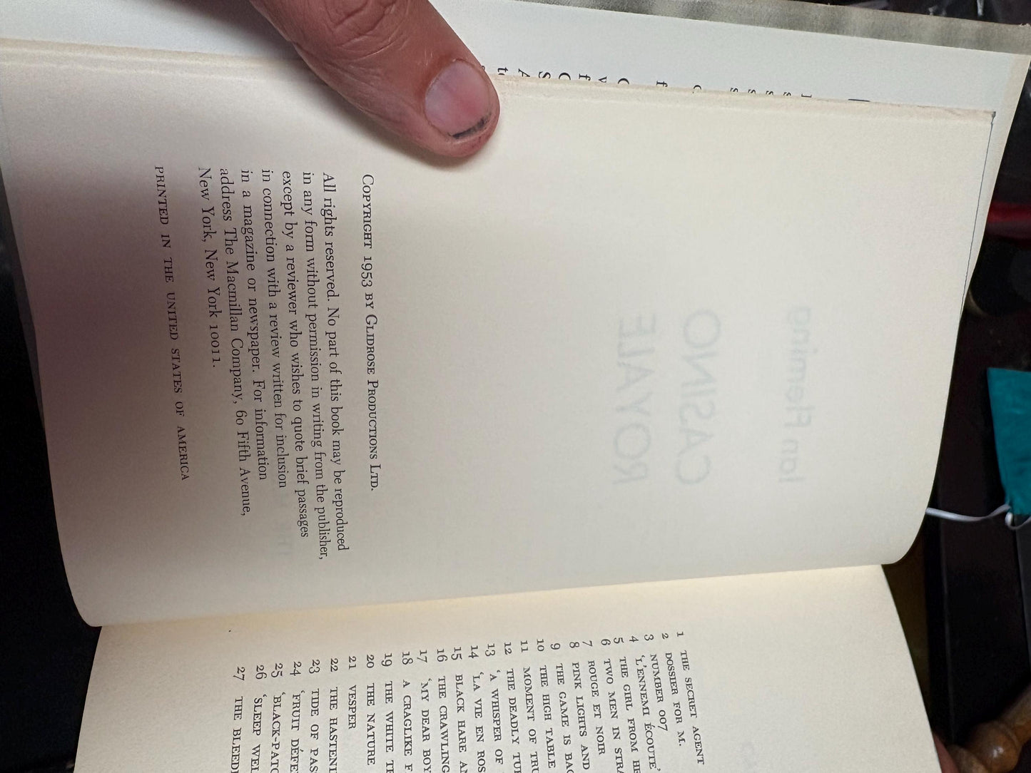 Amazing James Bond novel Casino Royale by Ian Fleming  first edition 1953 - pretty good condition - perfect gift