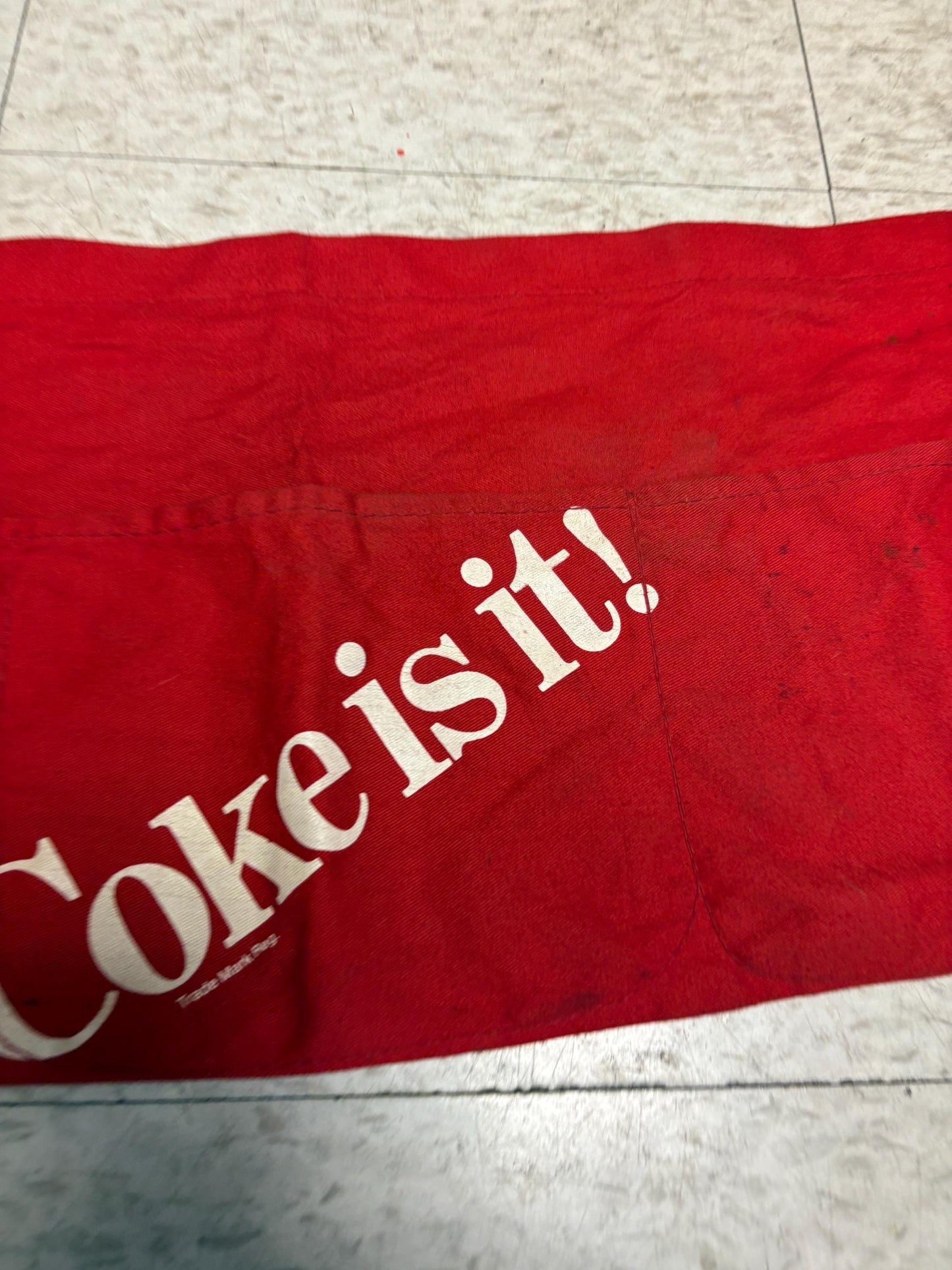 Amazing vintage 26 x 23  inch  long Coca-Cola waitresses apron  Diner and Coke memorabilia  amazing  original tag  best gift
