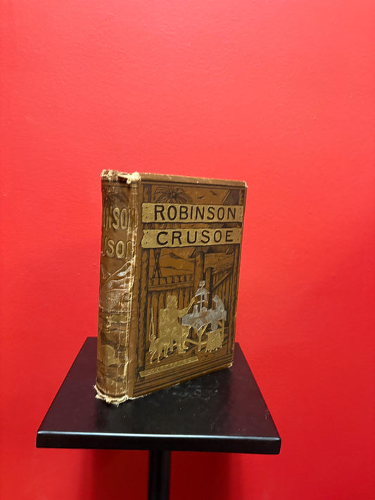 Beautiful Robinson Crusoe antique book from early 1800s  English reprint of the original in fairly rough condition - good value