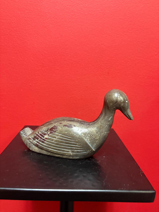 Signed soapstone indigenous Inuit 7 x 4 high bird  great condition and great value