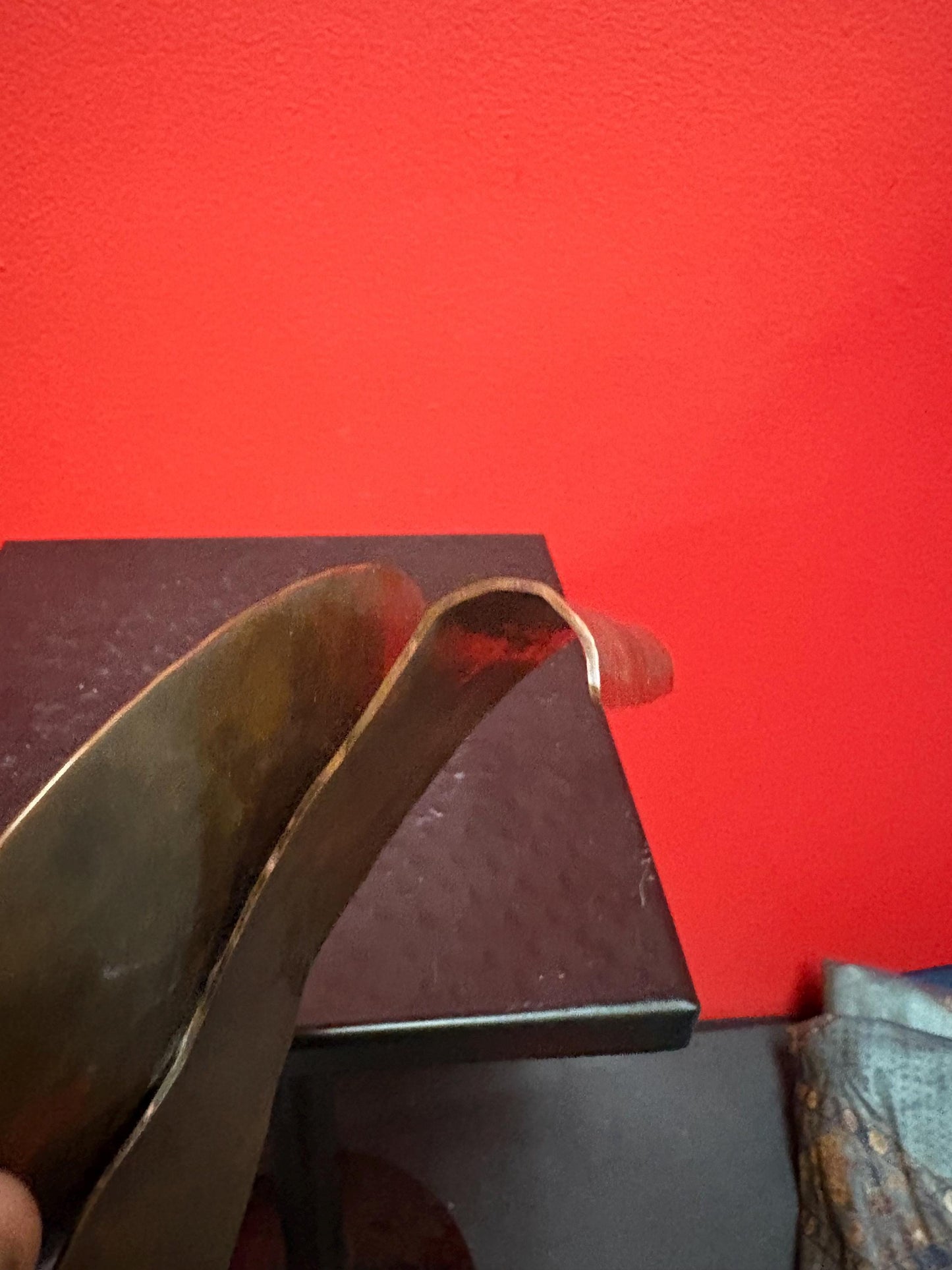 Arts and crafts antique copper candlestick  Roycroft style - 5 x 2 1/2 high  - great patina and perfect condition