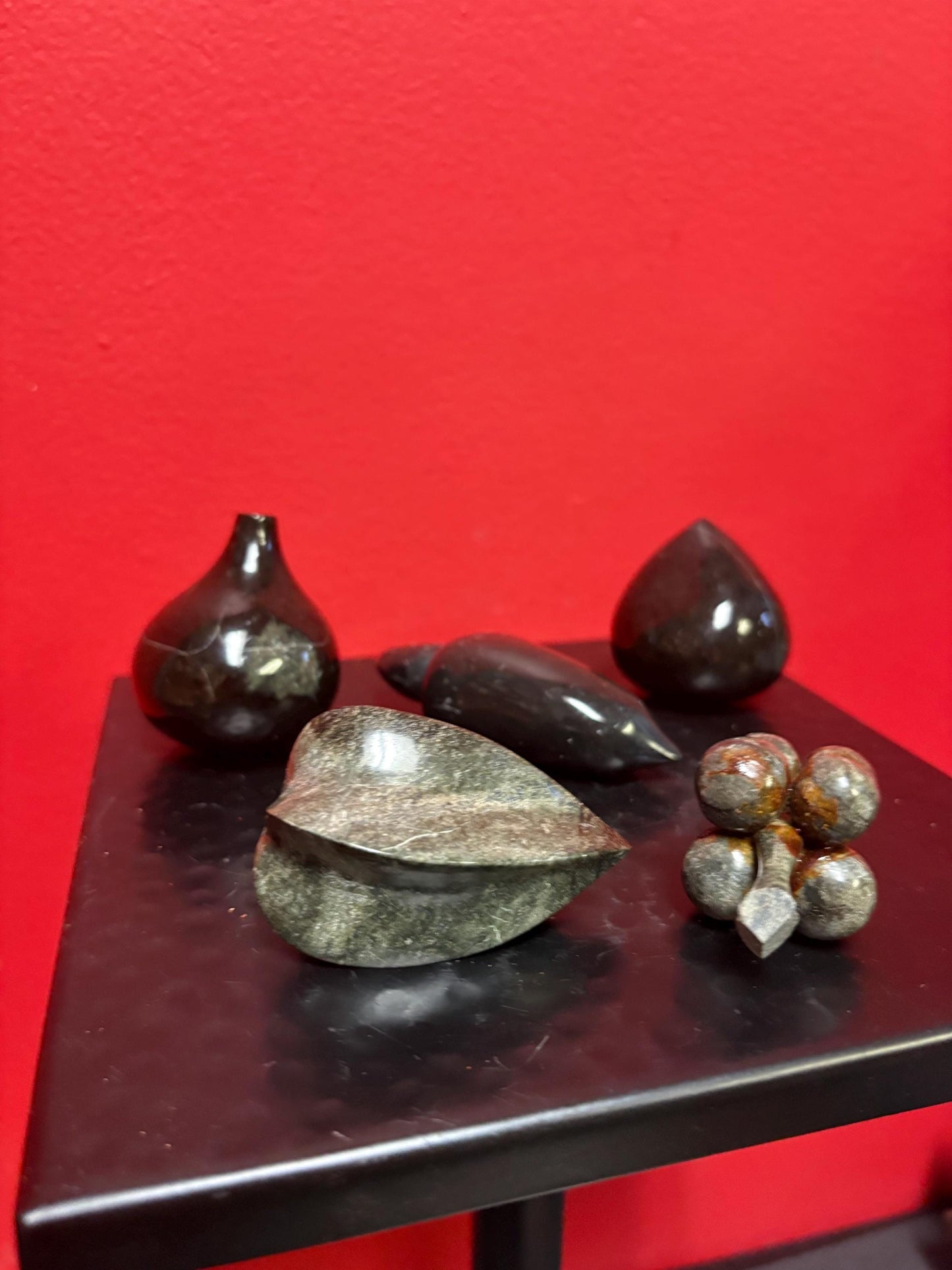 Beautiful Unusual set of soapstone fruit - 2 to 3 inches each perfect gift