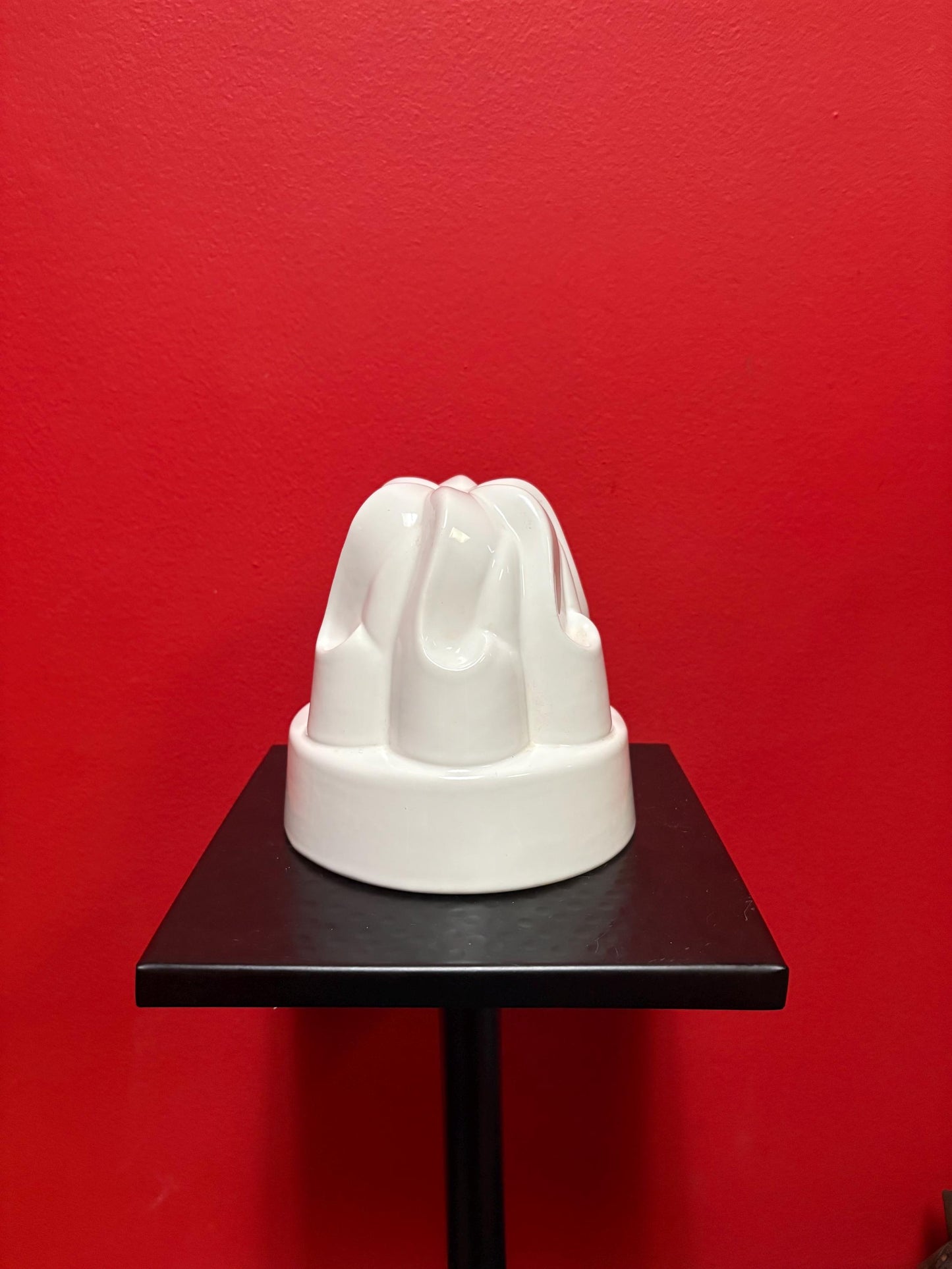 Beautiful English 6 inch tall jelly mould  porcelain beauty  perfect condition  stamped inside  great gift or for your kitchen