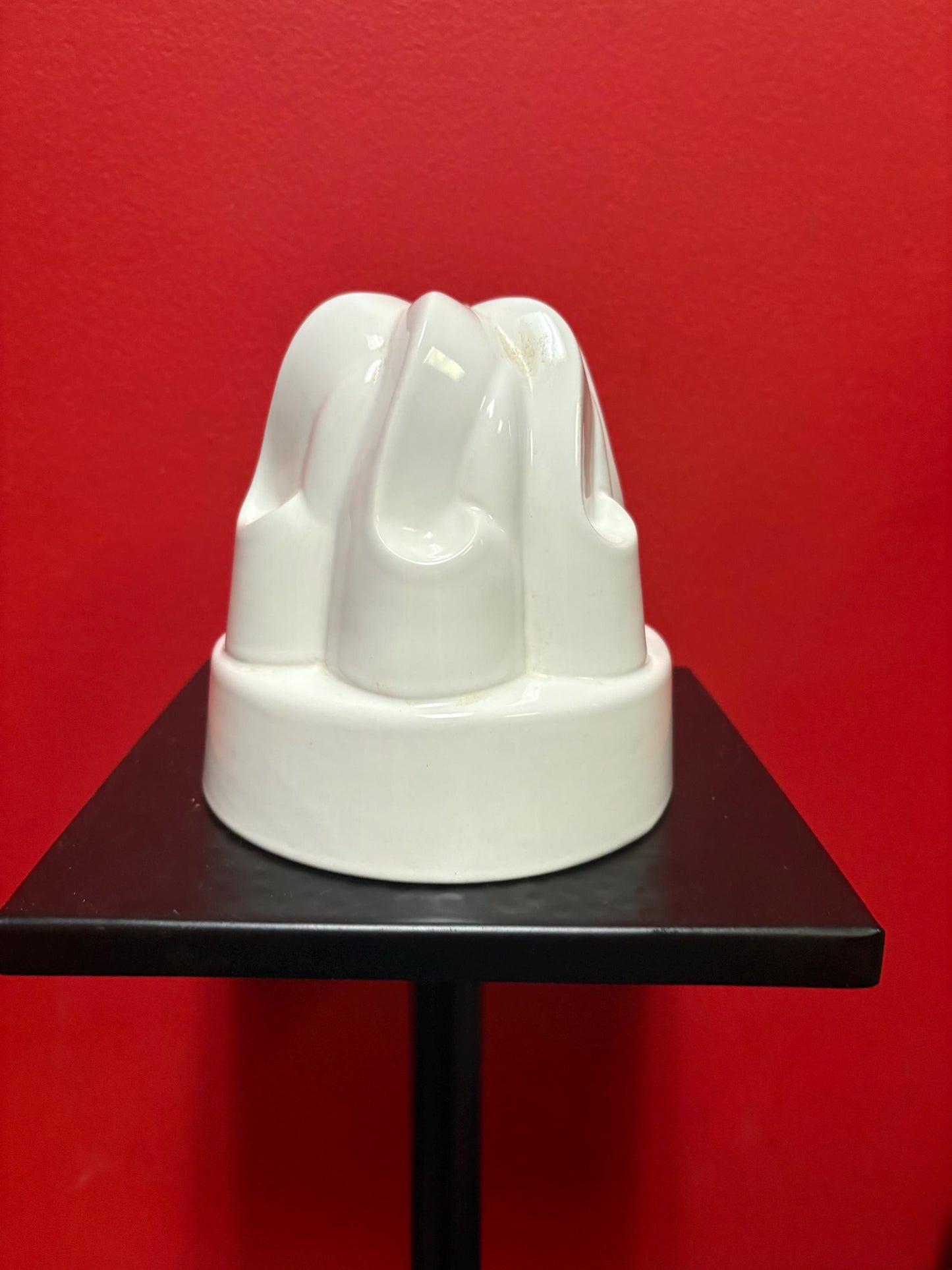 Beautiful English 6 inch tall jelly mould  porcelain beauty  perfect condition  stamped inside  great gift or for your kitchen