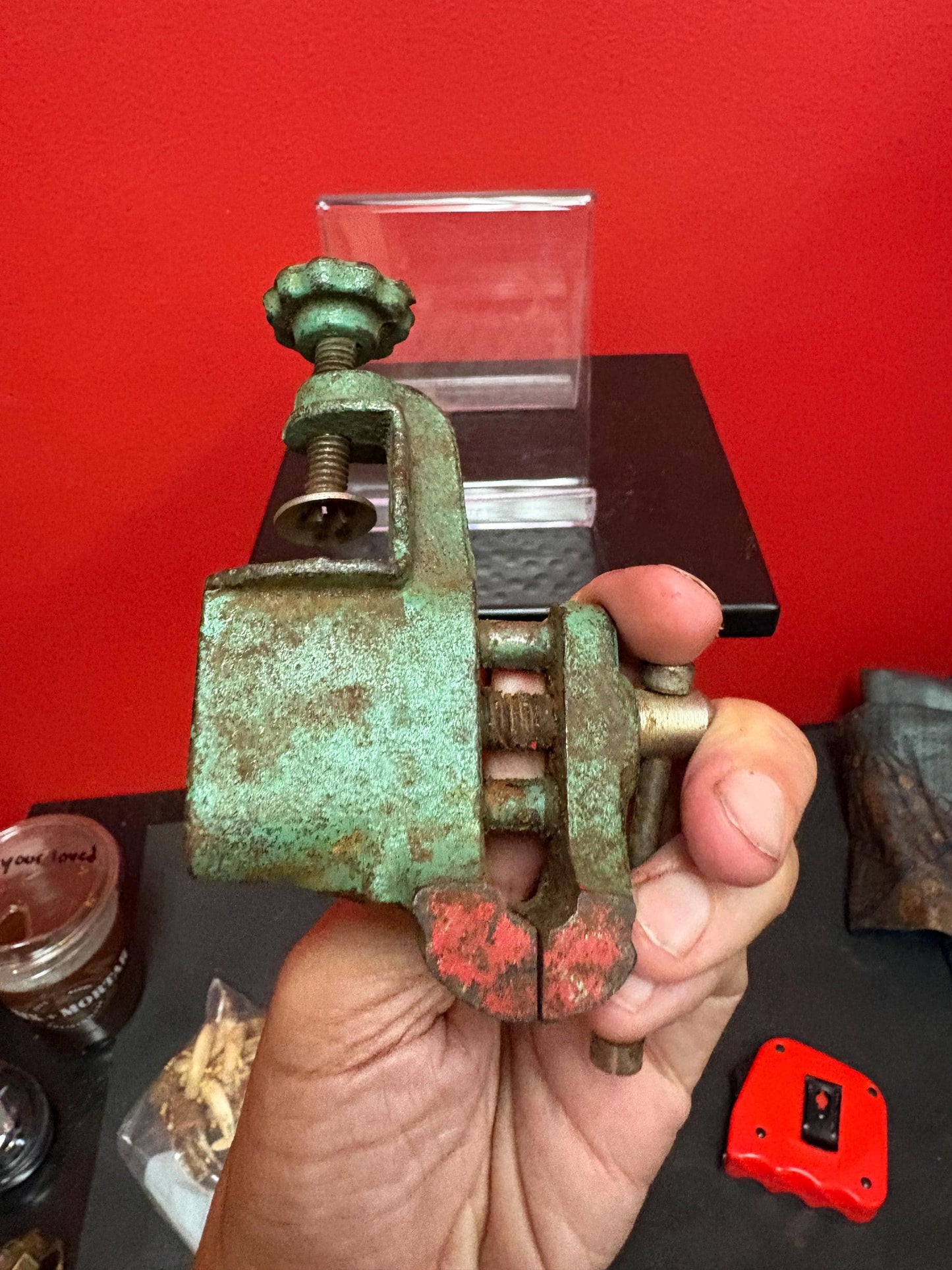 Cool Antique vice  5 inches long in working condition  great to use or for decor