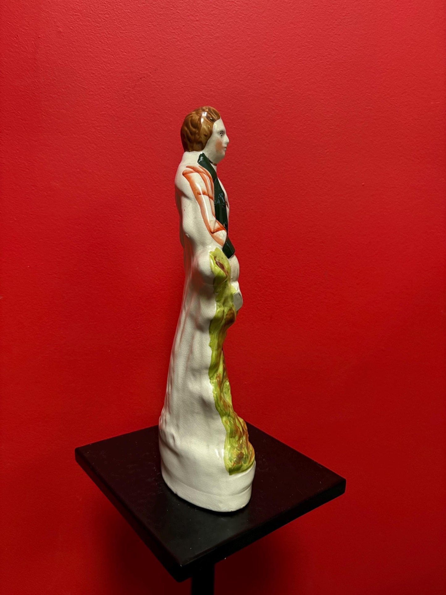 Staffordshire 13 inch tall statue of ROBBIE BURNS  great condition  1870s  beautiful imagery