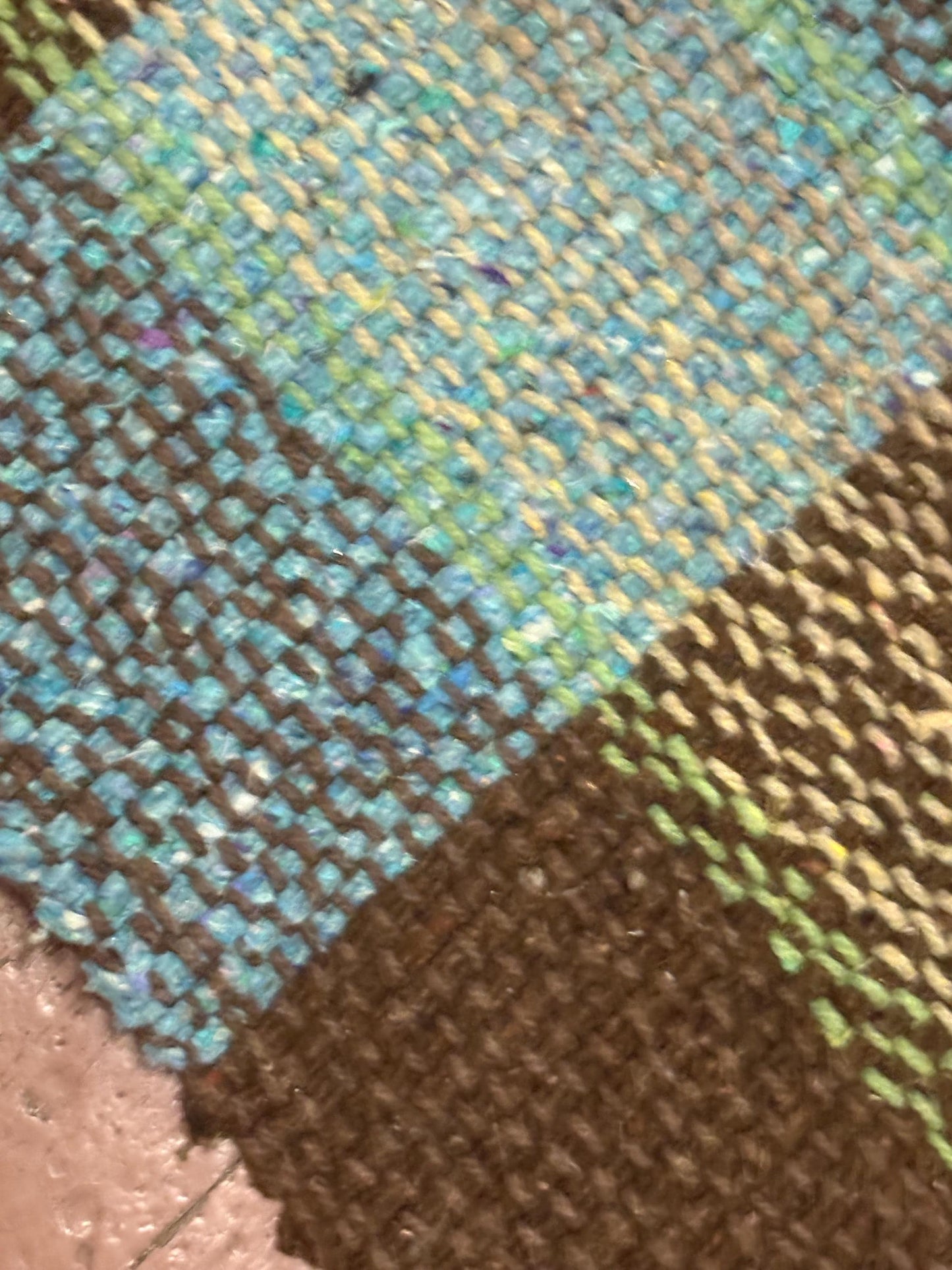 Cool South American 27 x 15 old textile ready to hang or use in Art  great condition and value