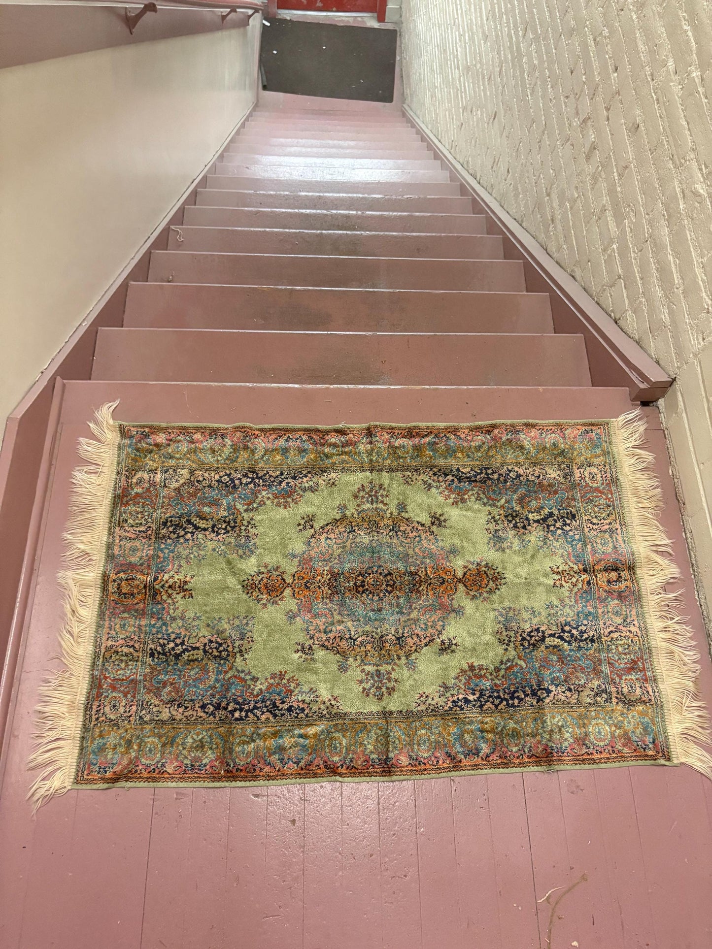 Stunning antique  Persian handmade silk prayer Mat - approximately 43 x 26 wide in great condition - great price