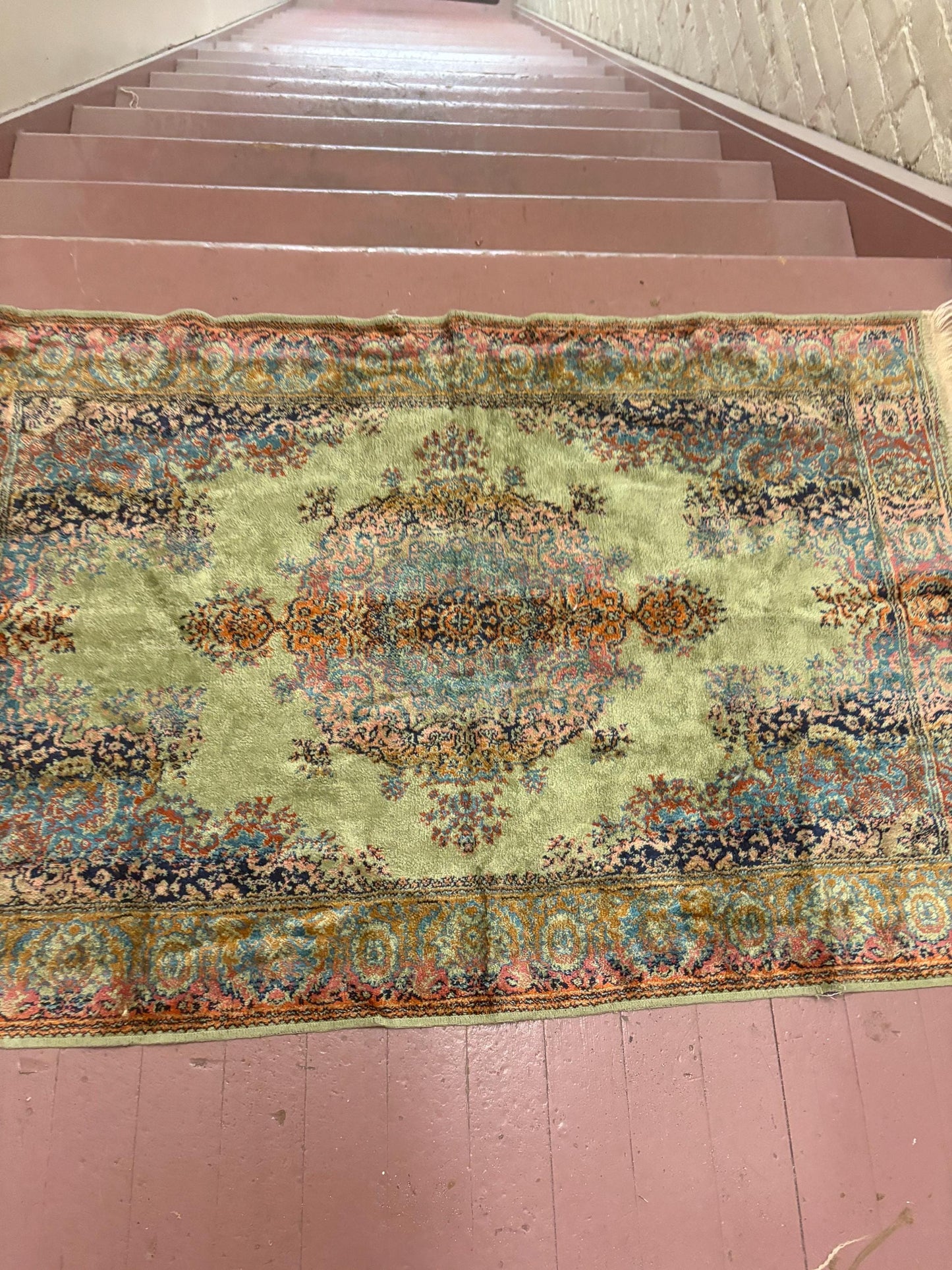 Stunning antique  Persian handmade silk prayer Mat - approximately 43 x 26 wide in great condition - great price