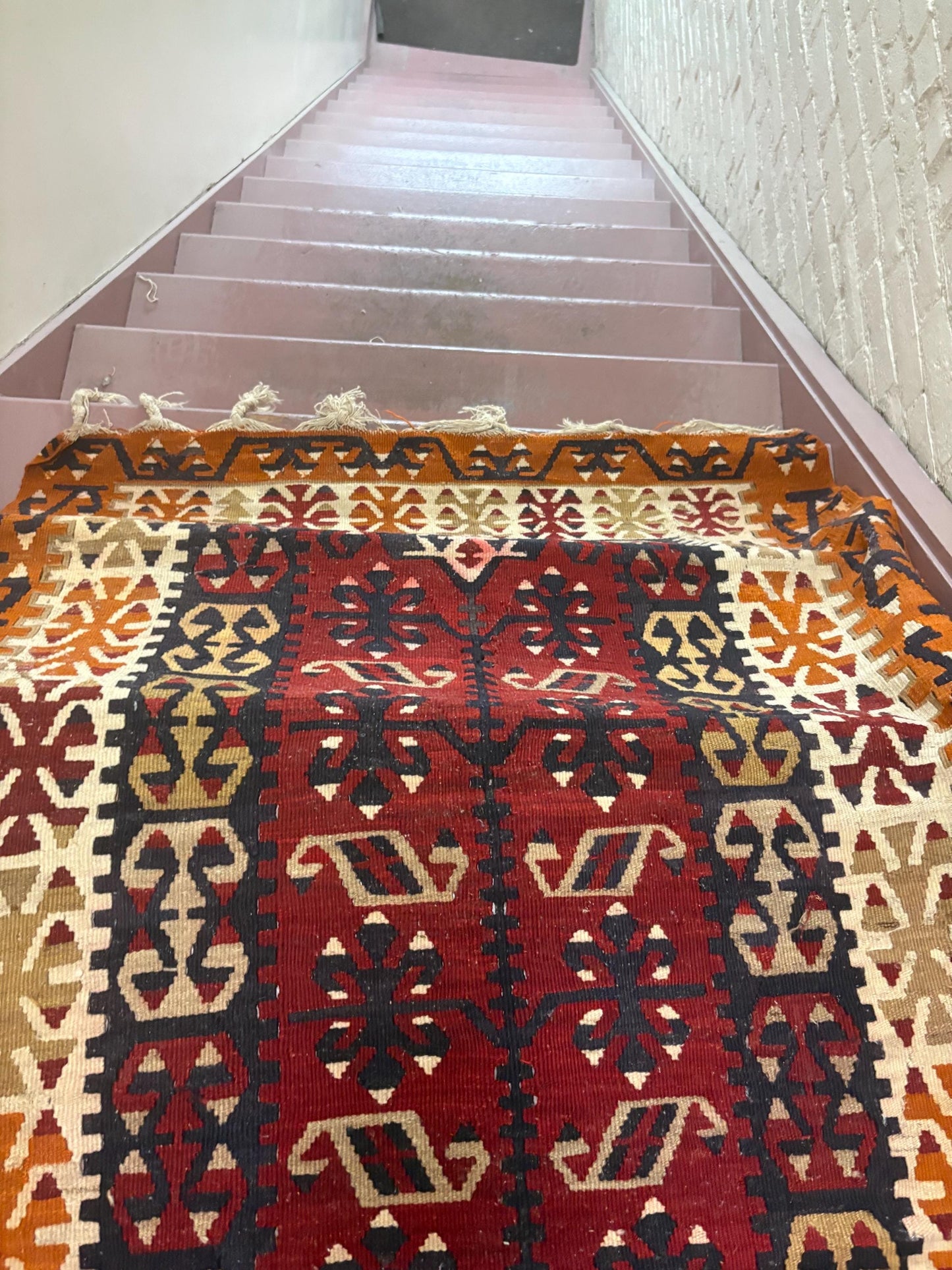 Beautiful antique approximately 58 x 43 Persian handknotted wool carpet with one hole  amazing value