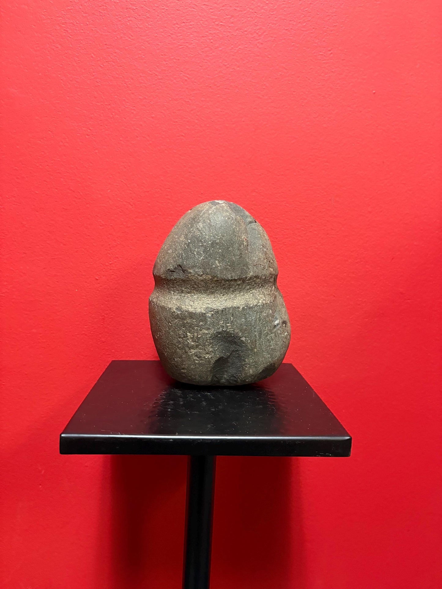 Beautiful large old authentic indigenous First Nations Pacific NorthWest Coast 8 inch plummet stone tool from important collection - wow