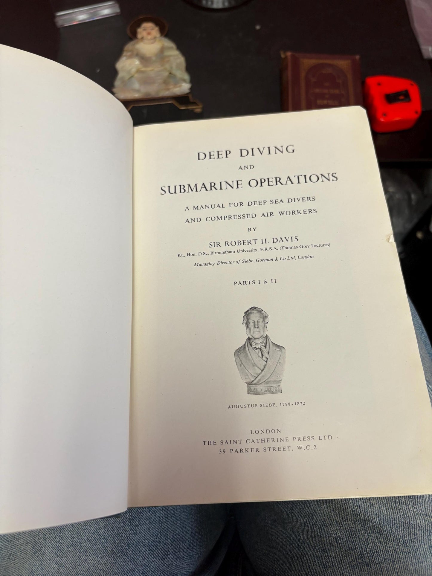 Wonderful deep diving and submarine operations book by Robert H Davis  good antique condition  1935  great gift  diving book