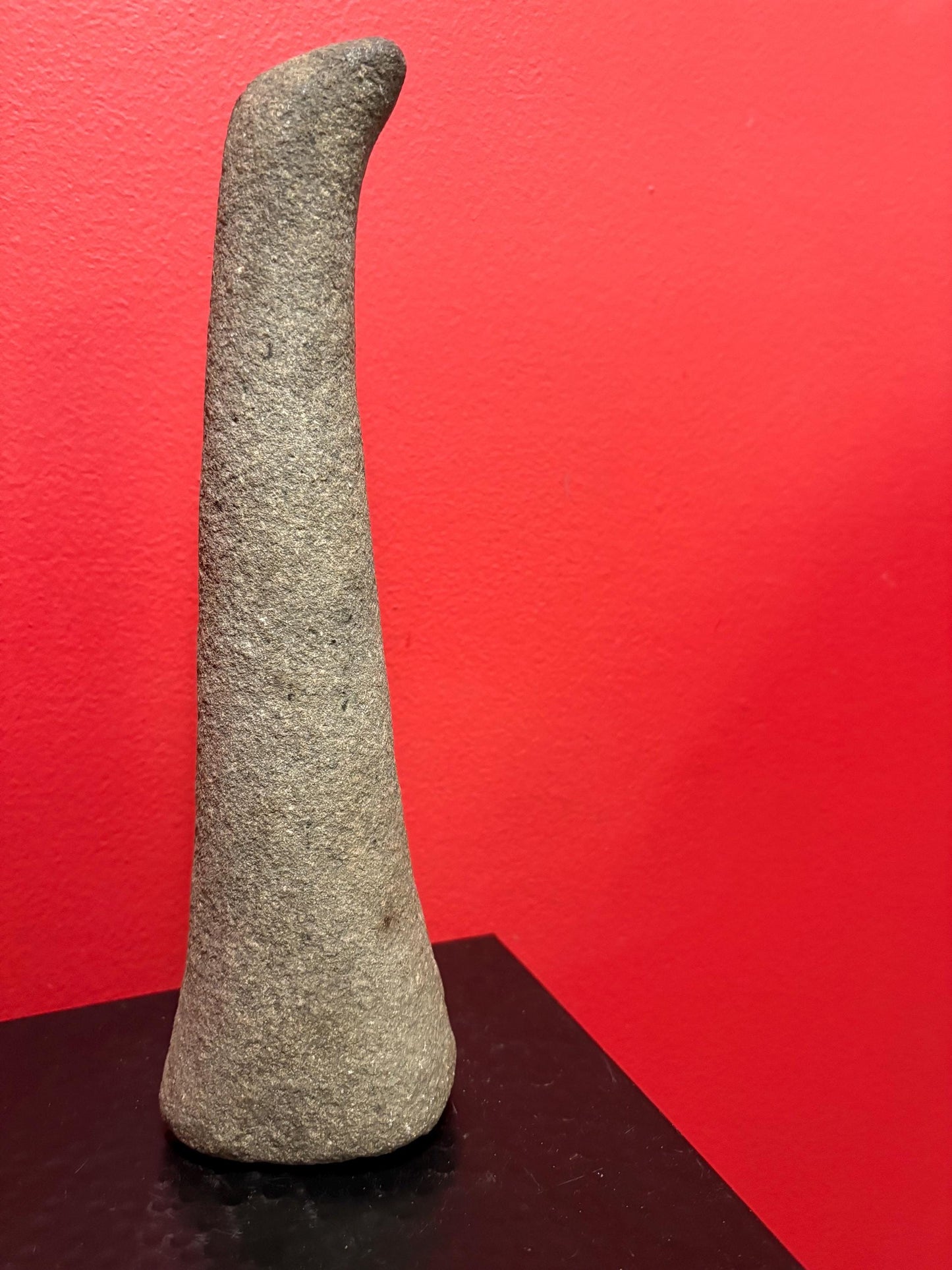 Rare authentic antique indigenous, first nations British Colombian Stone Plummet tool - great condition and 12 inches long  fabulous shape