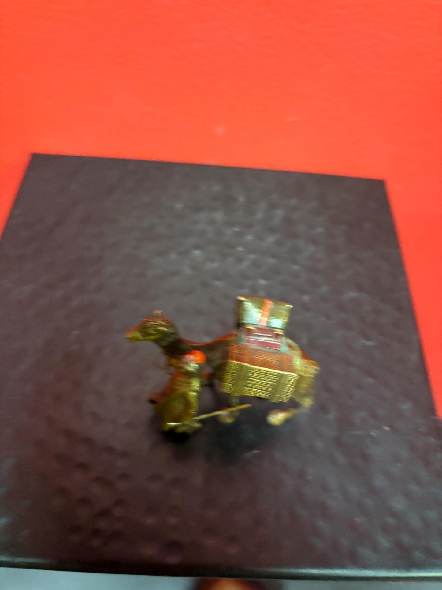 Beautiful Franz Bergman antique cold painted Austrian bronze statue of a man with a camel  wonderful condition  and detail  authentic-  B