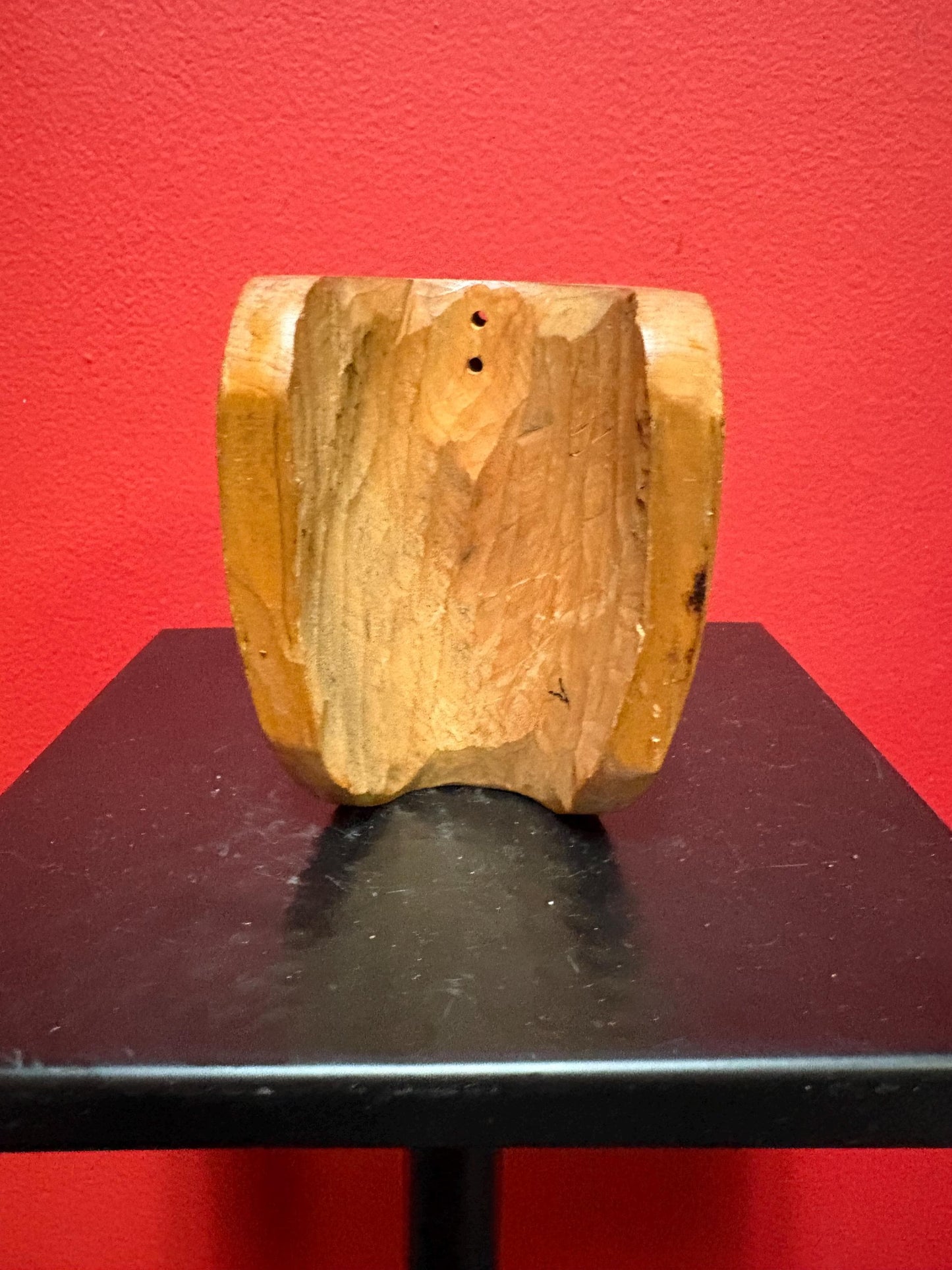 Beautiful indigenous first nations pacific  West Coast Cedar mask  4.5 inches tall with lovely colour and carving wow - great value