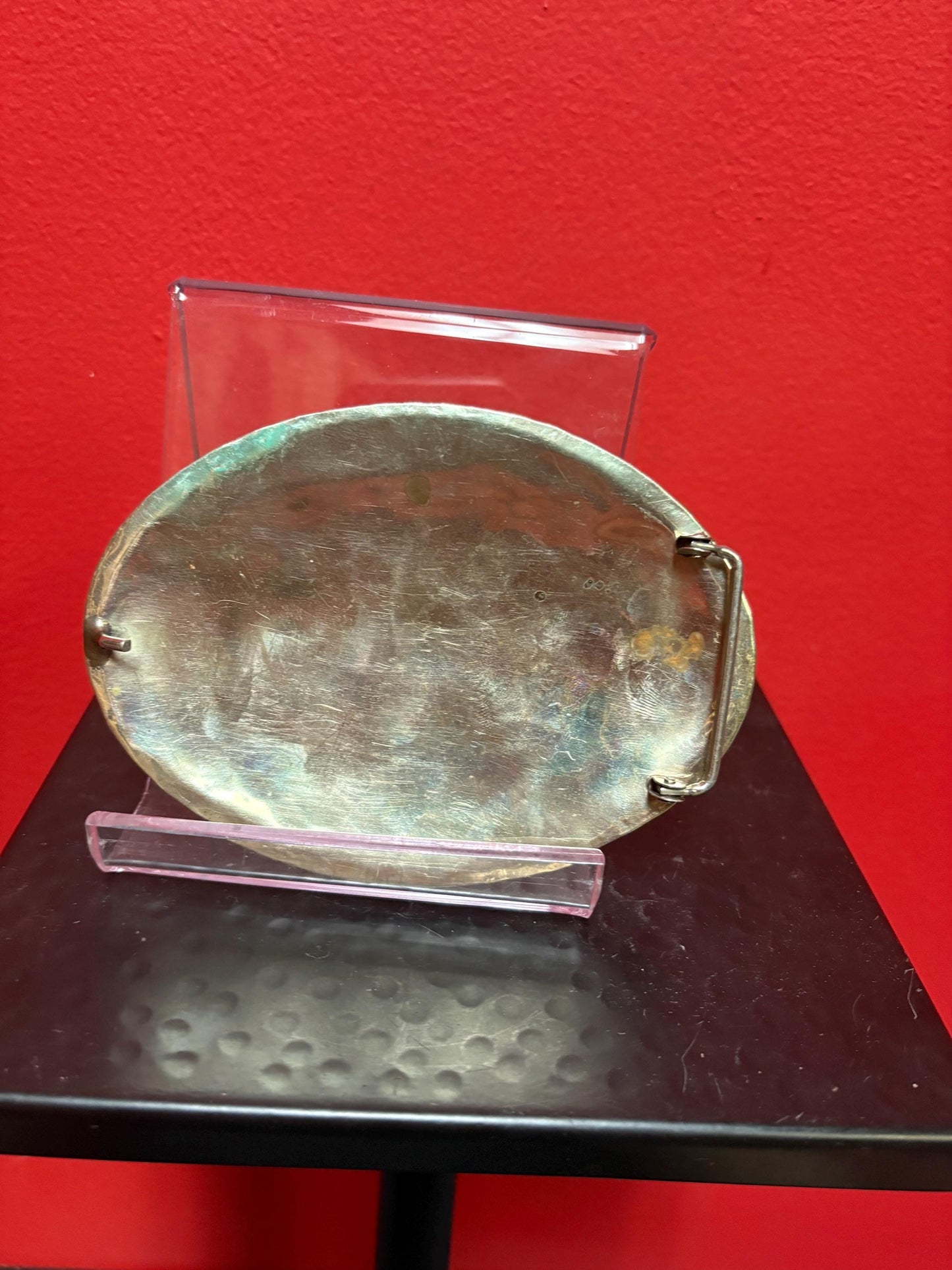 Amazing massive Navajo silver plated and turquoise 5 inch belt buckle statement piece  perfect gift  great value