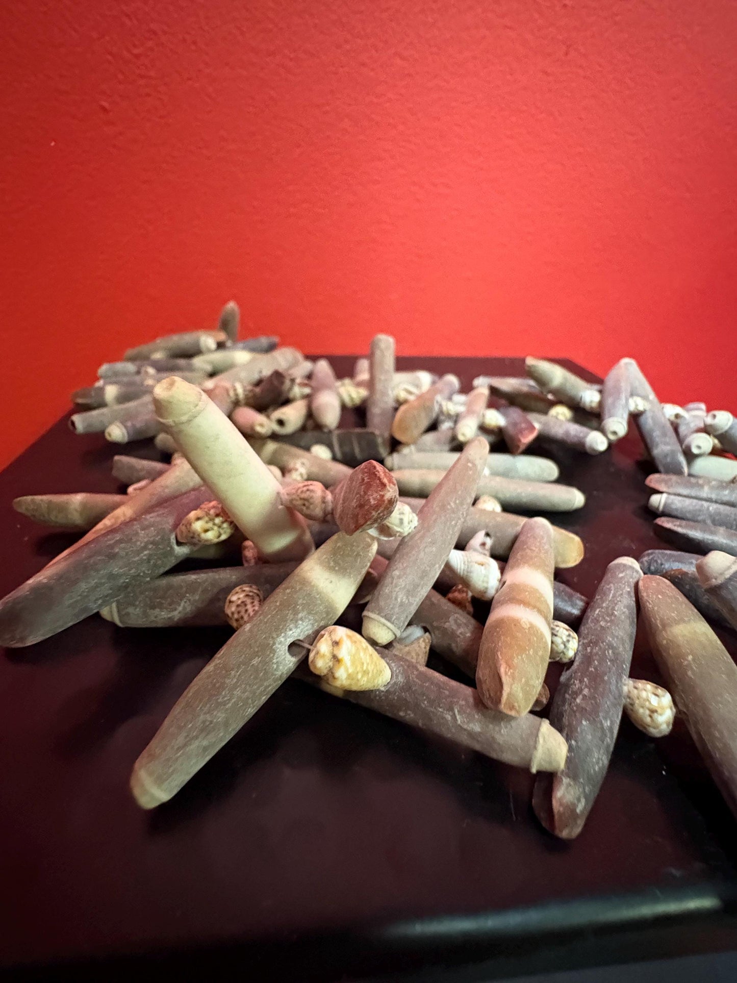 Amazing beach stone and shell approx 31 inch necklace - so cool