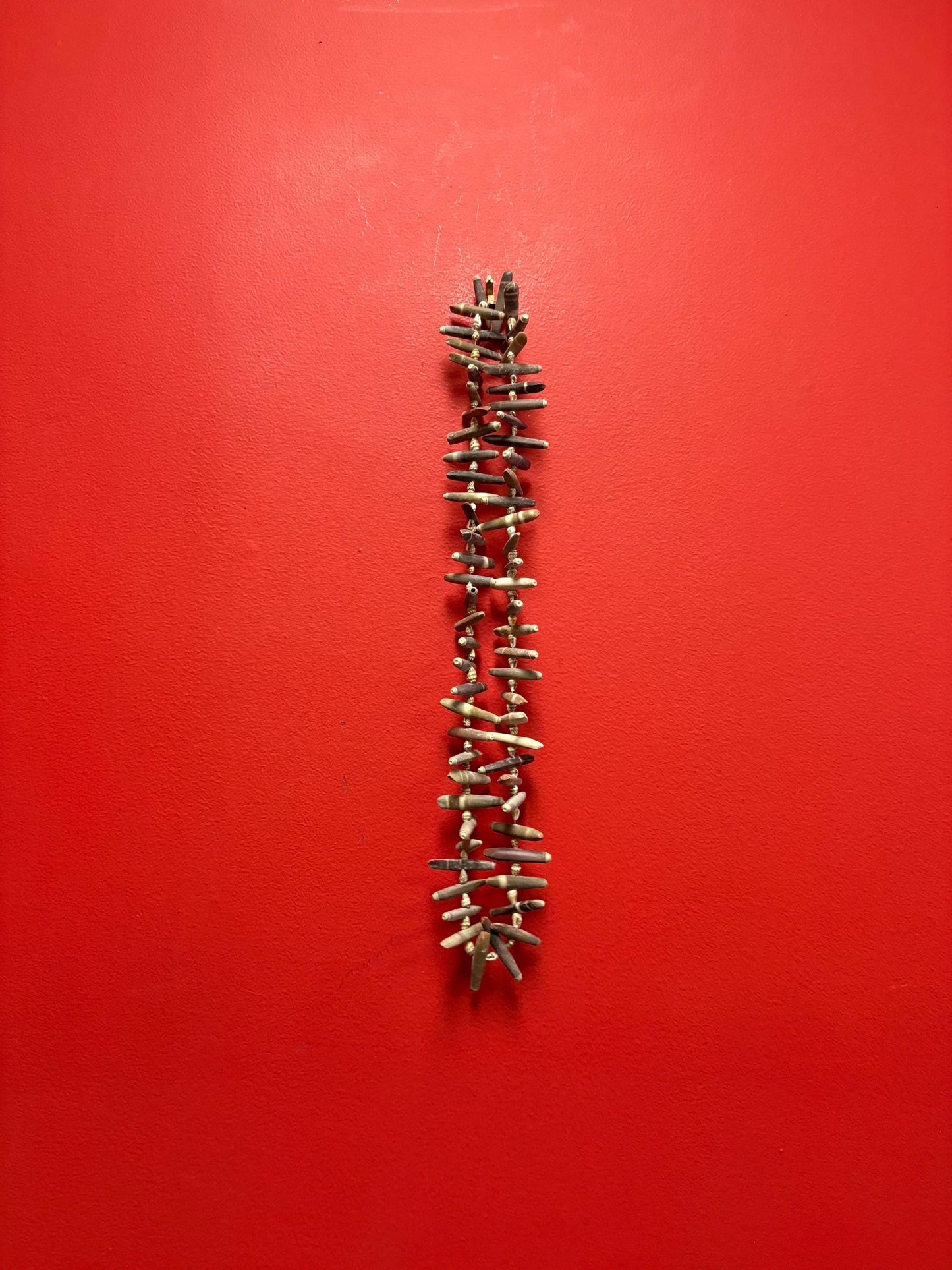 Amazing beach stone and shell approx 31 inch necklace - so cool