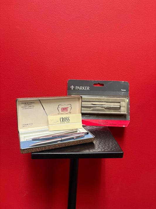 cool lot of cross and Parker pens and mechanical pencils  — as is lot — great value