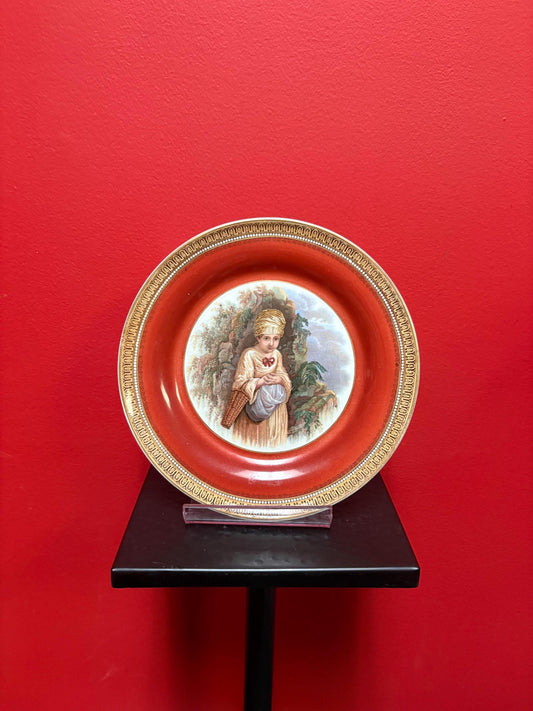 early 19th century Pratt ware plate  — 8 inches across — perfect condition with beautiful imagery